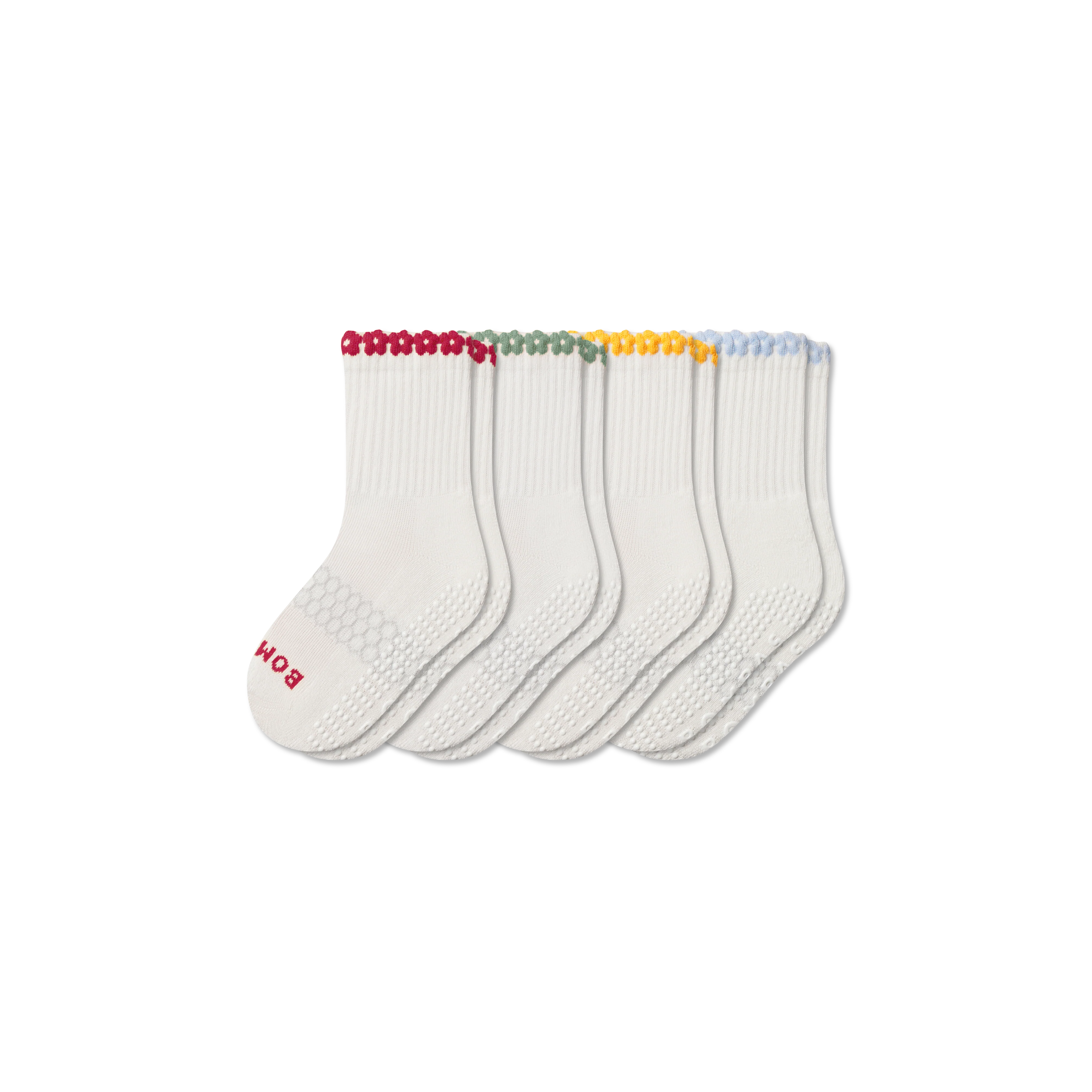 Junior Daisy Chain Gripper Calf Sock 4-Pack