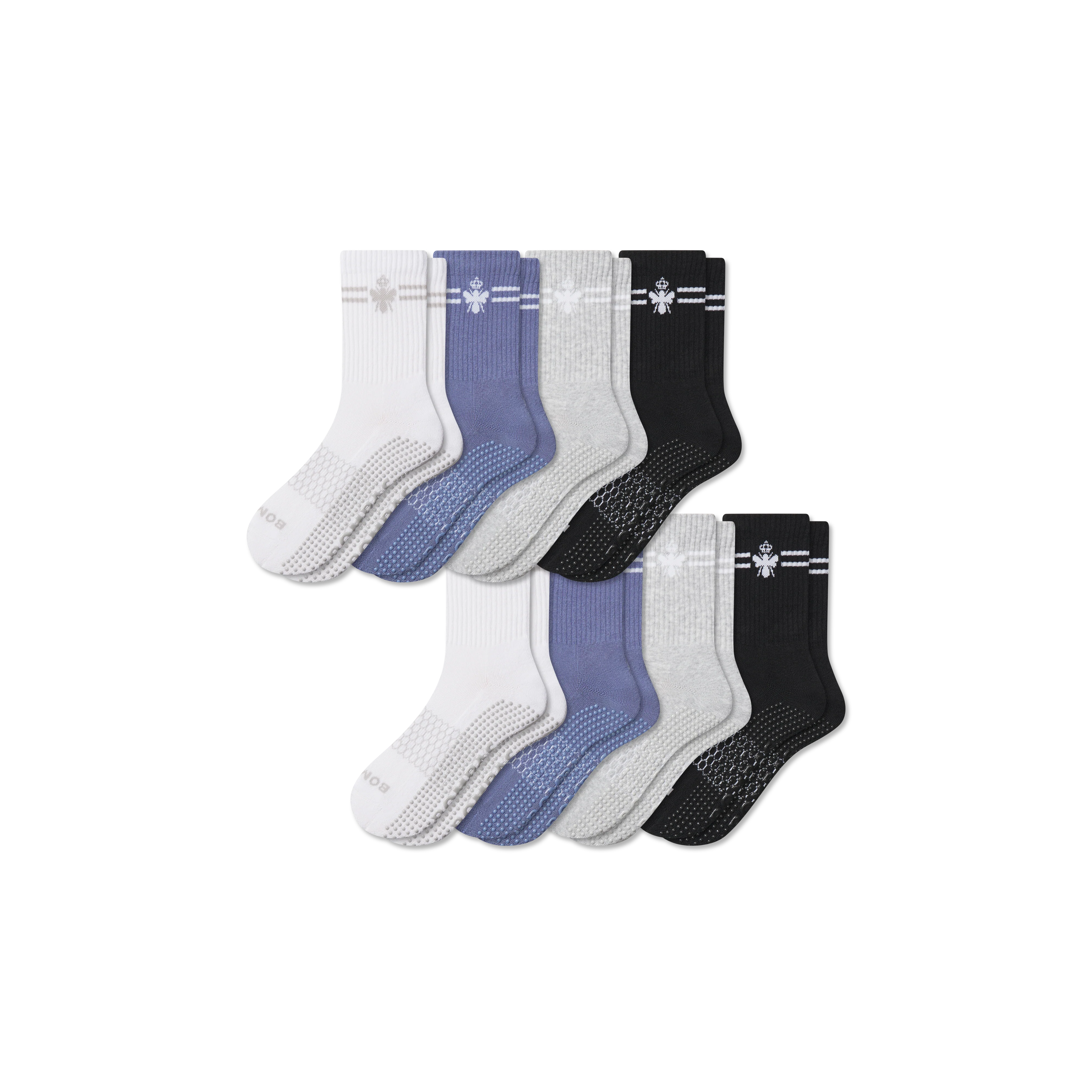 Men's Gripper Half Calf Sock 8-Pack