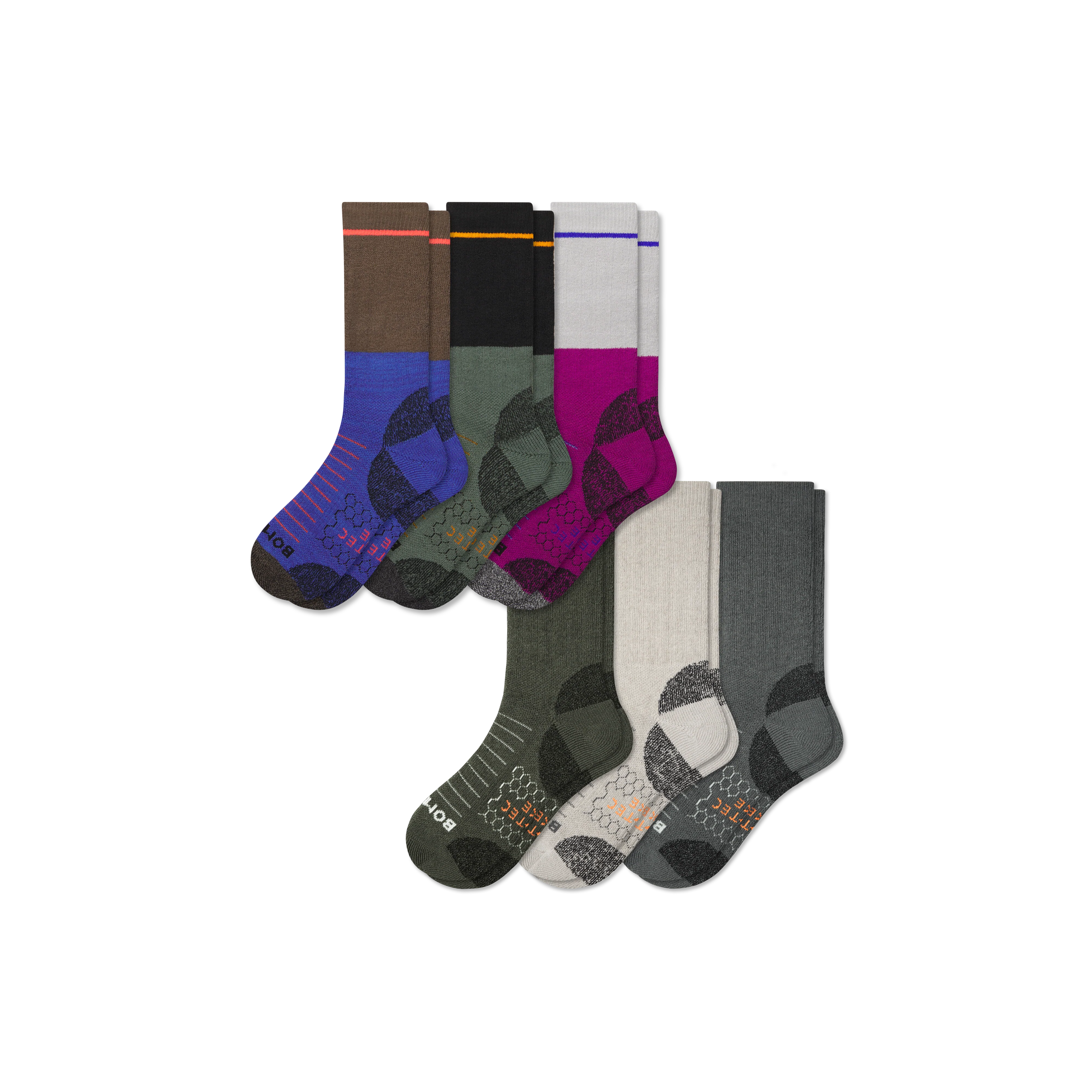 Men's Hiking Calf Sock 6-Pack - Image 12