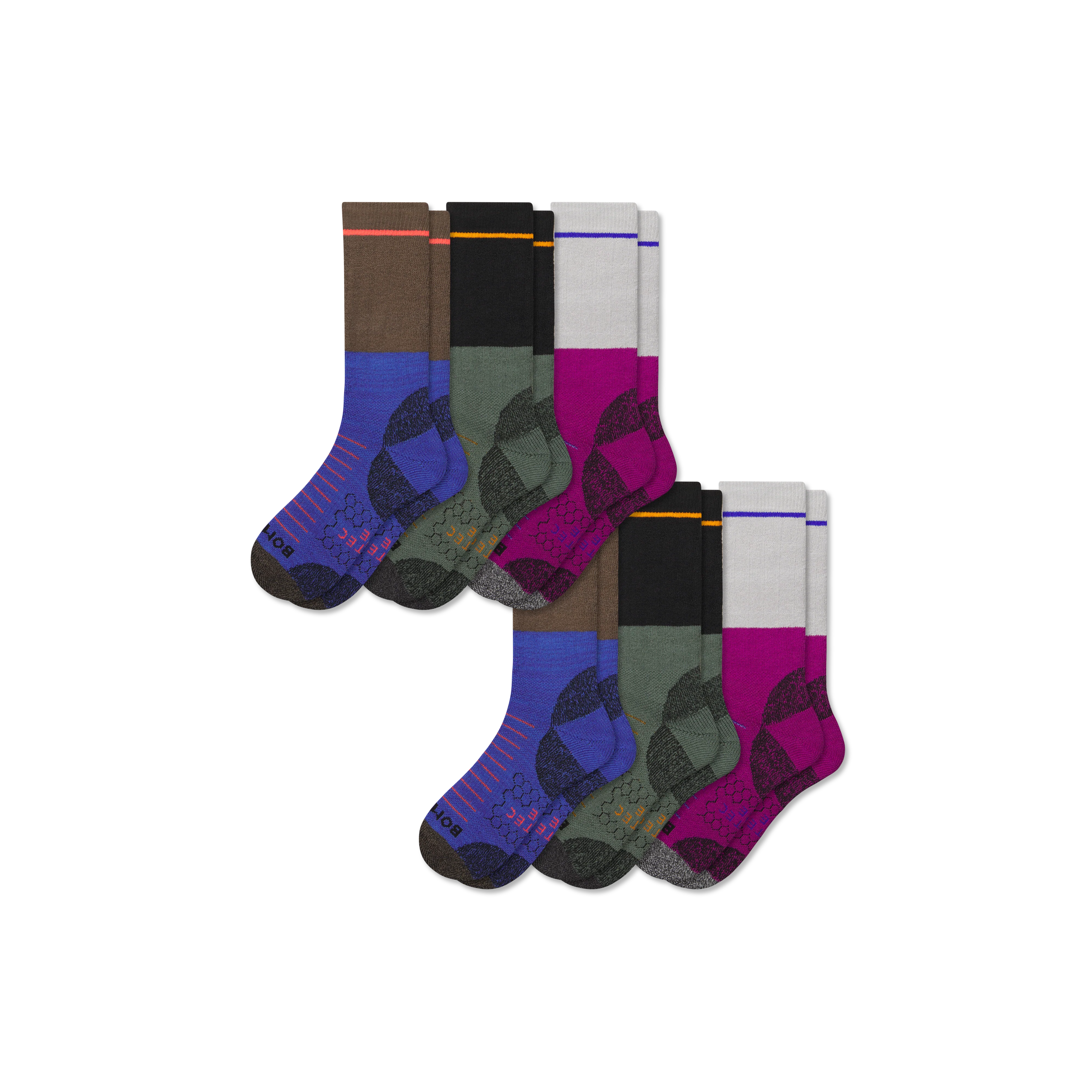 Men's Hiking Calf Sock 6-Pack - Image 7