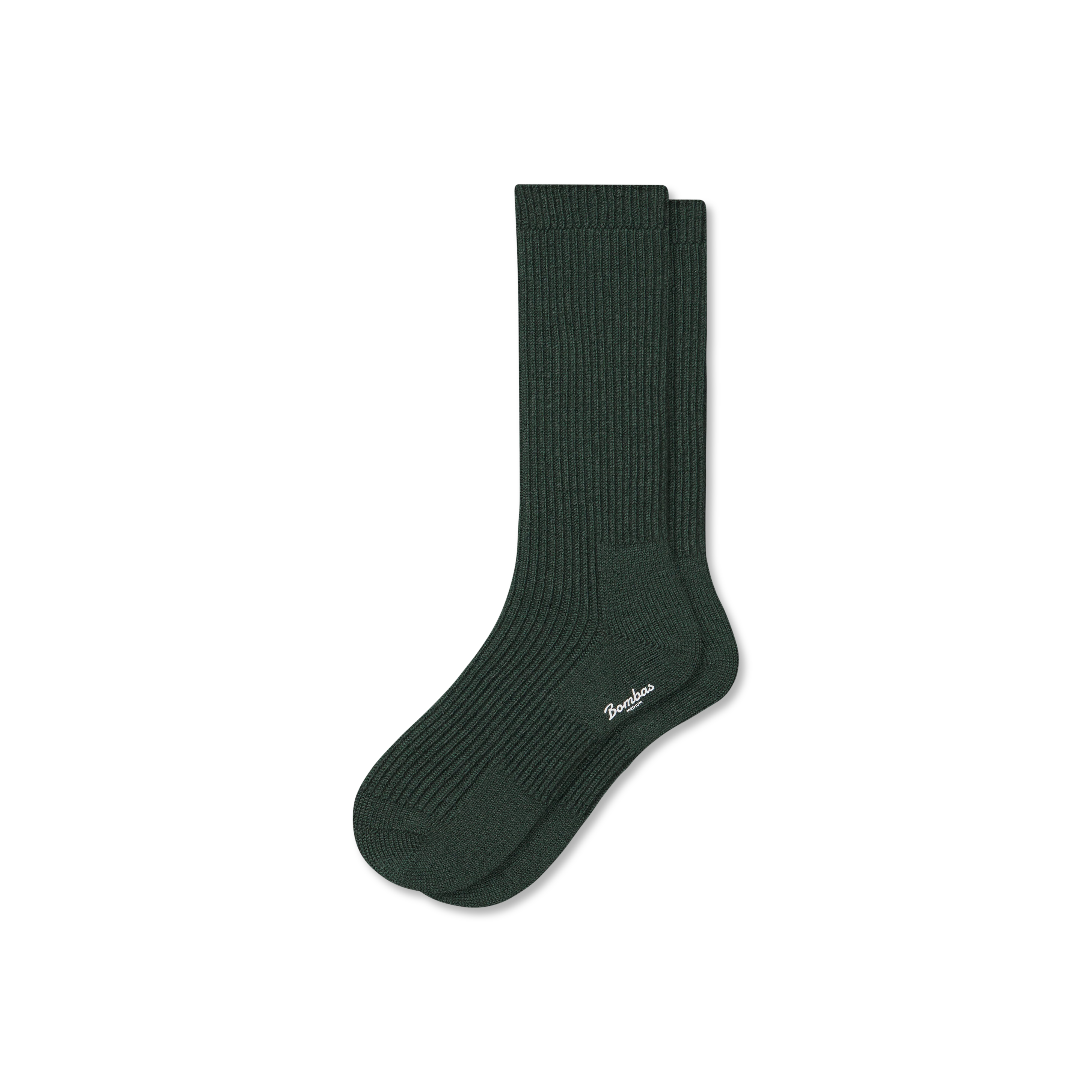 Men's Merino Cashmere Blend Fine Rib Calf Socks - Image 5