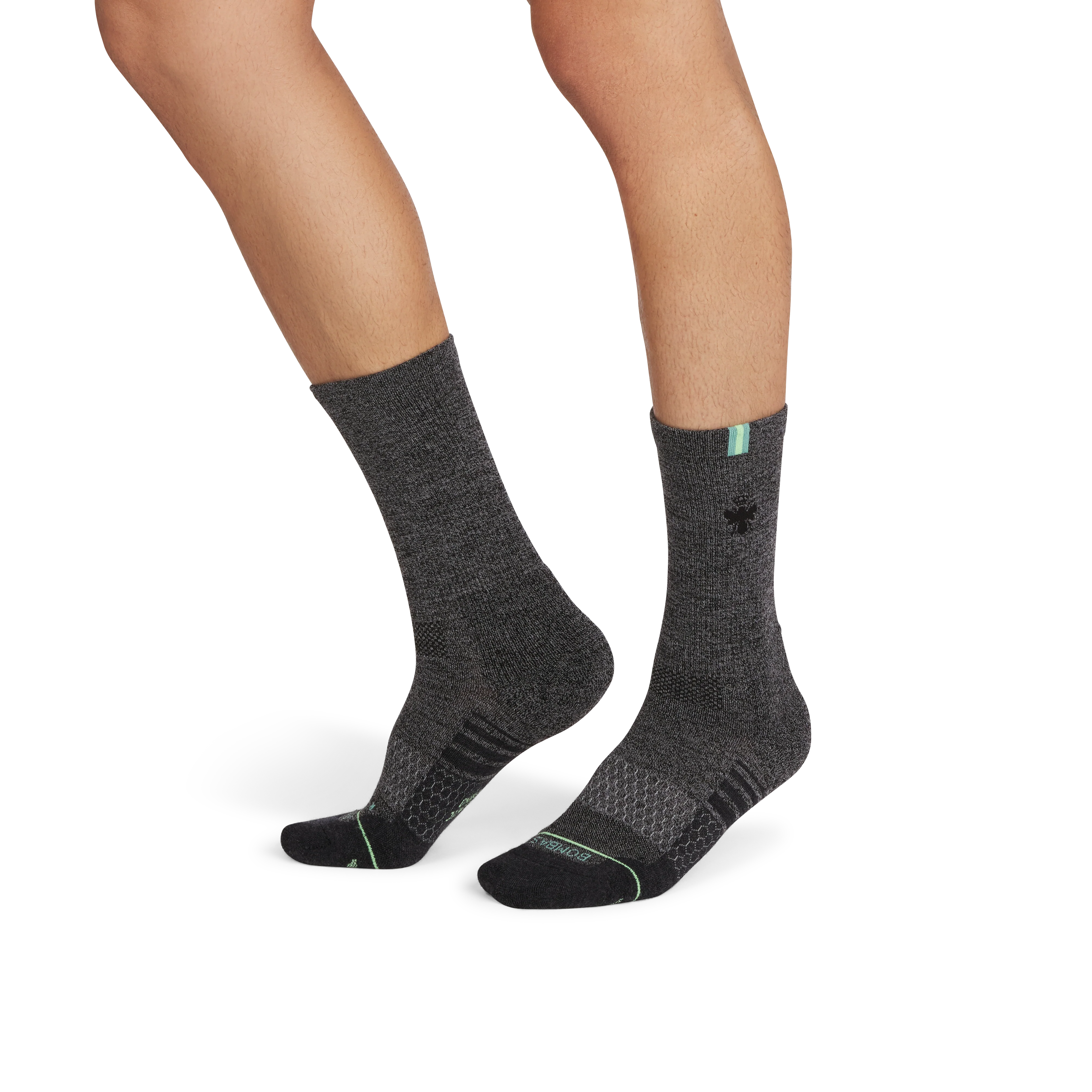 Men's Merino Wool Blend Run Calf Socks - Image 6