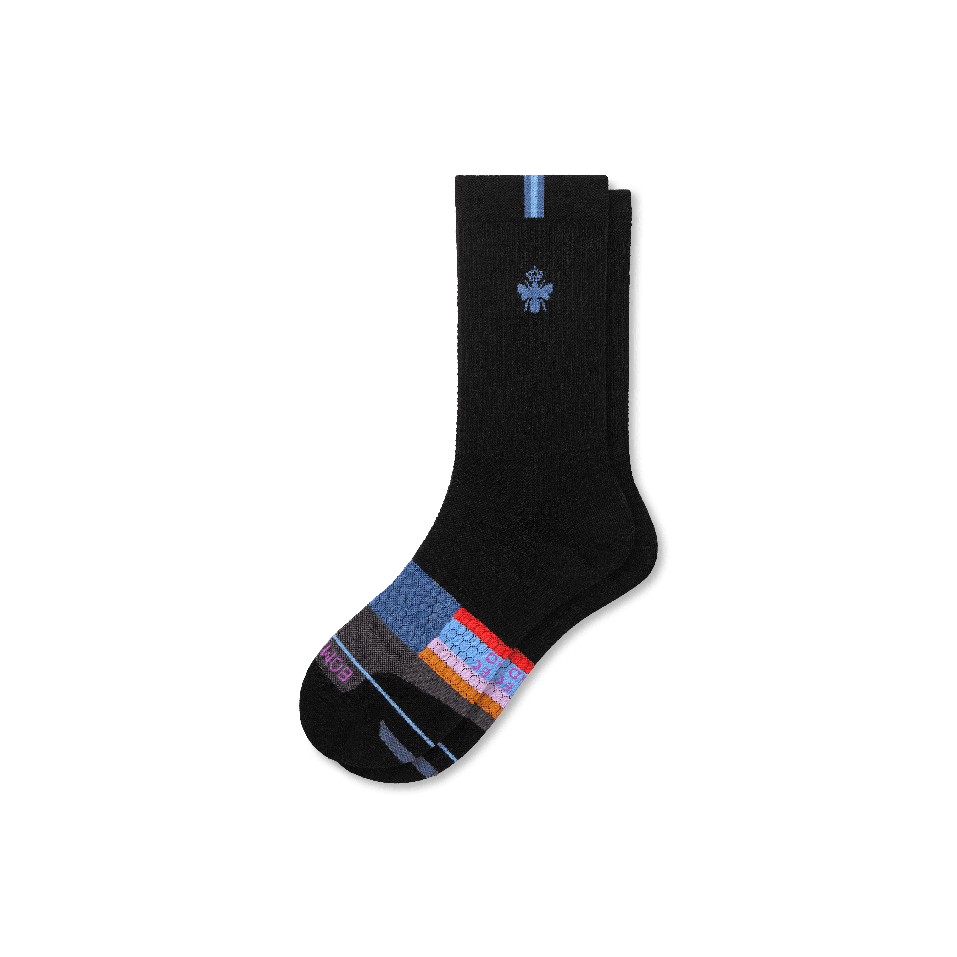 Men's Merino Wool Blend Run Calf Socks - Image 7