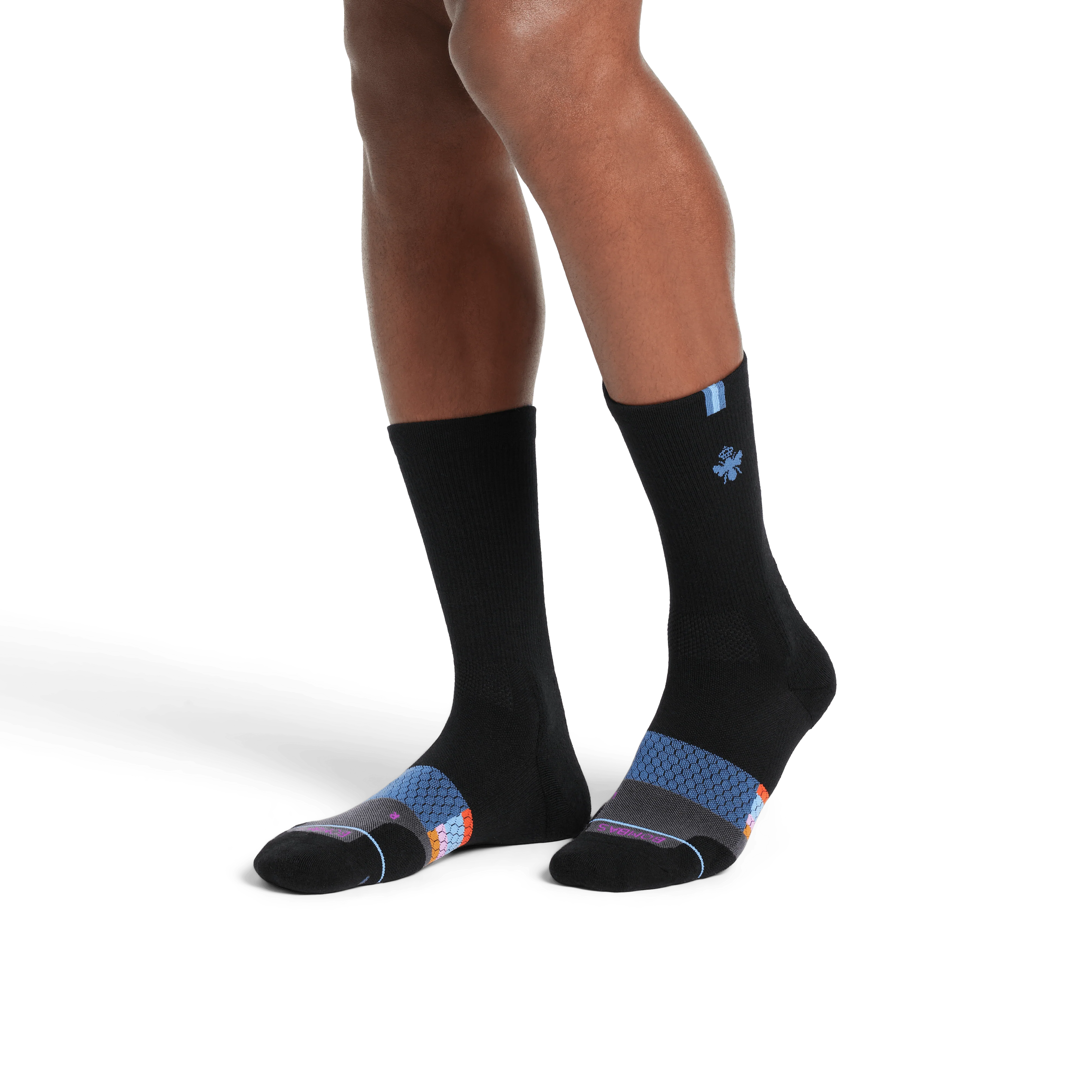 Men's Merino Wool Blend Run Calf Socks - Image 8