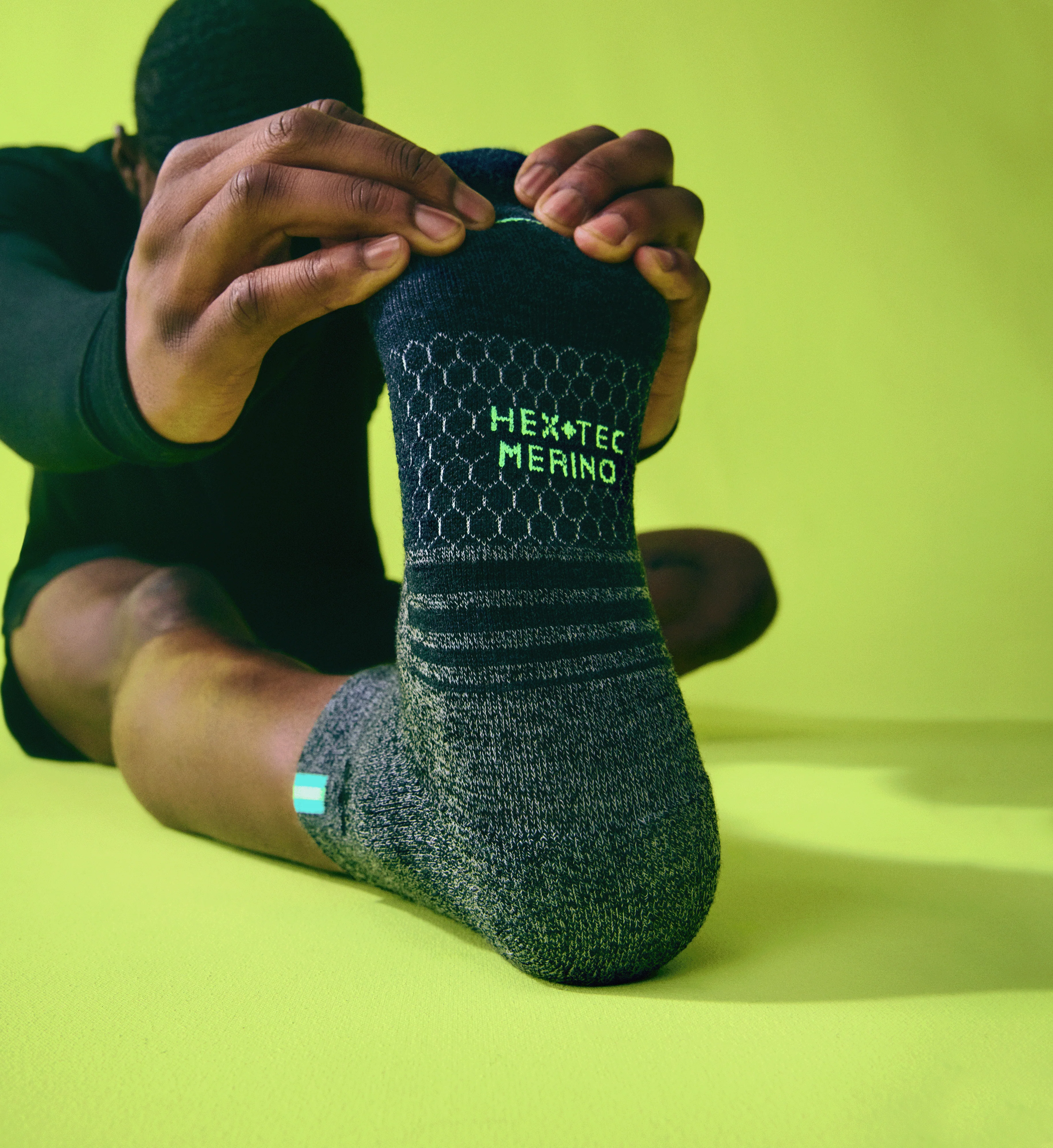 Men's Merino Wool Blend Run Quarter Sock 3-Pack - Image 2