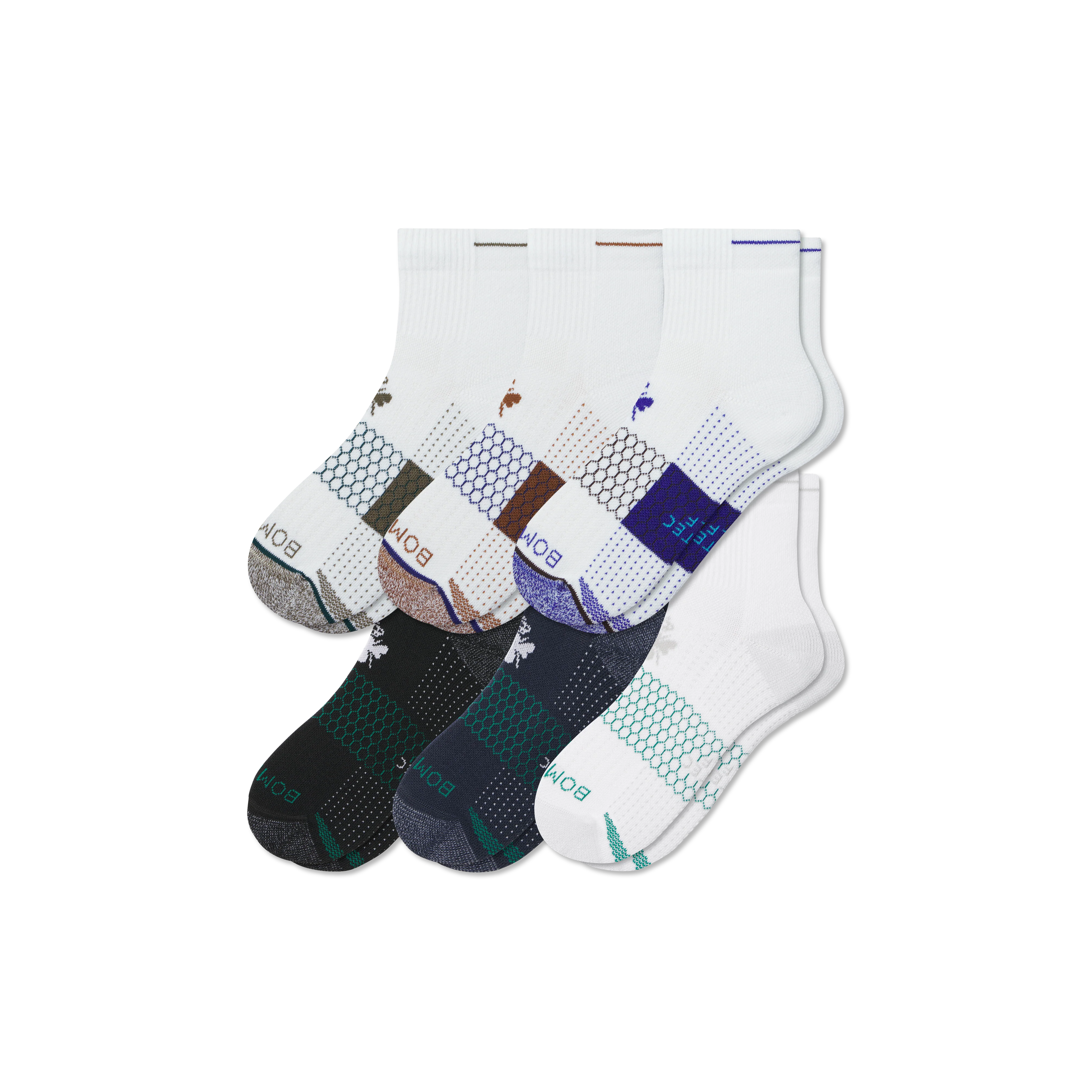 Men's Golf Quarter Sock 6-Pack - Image 16