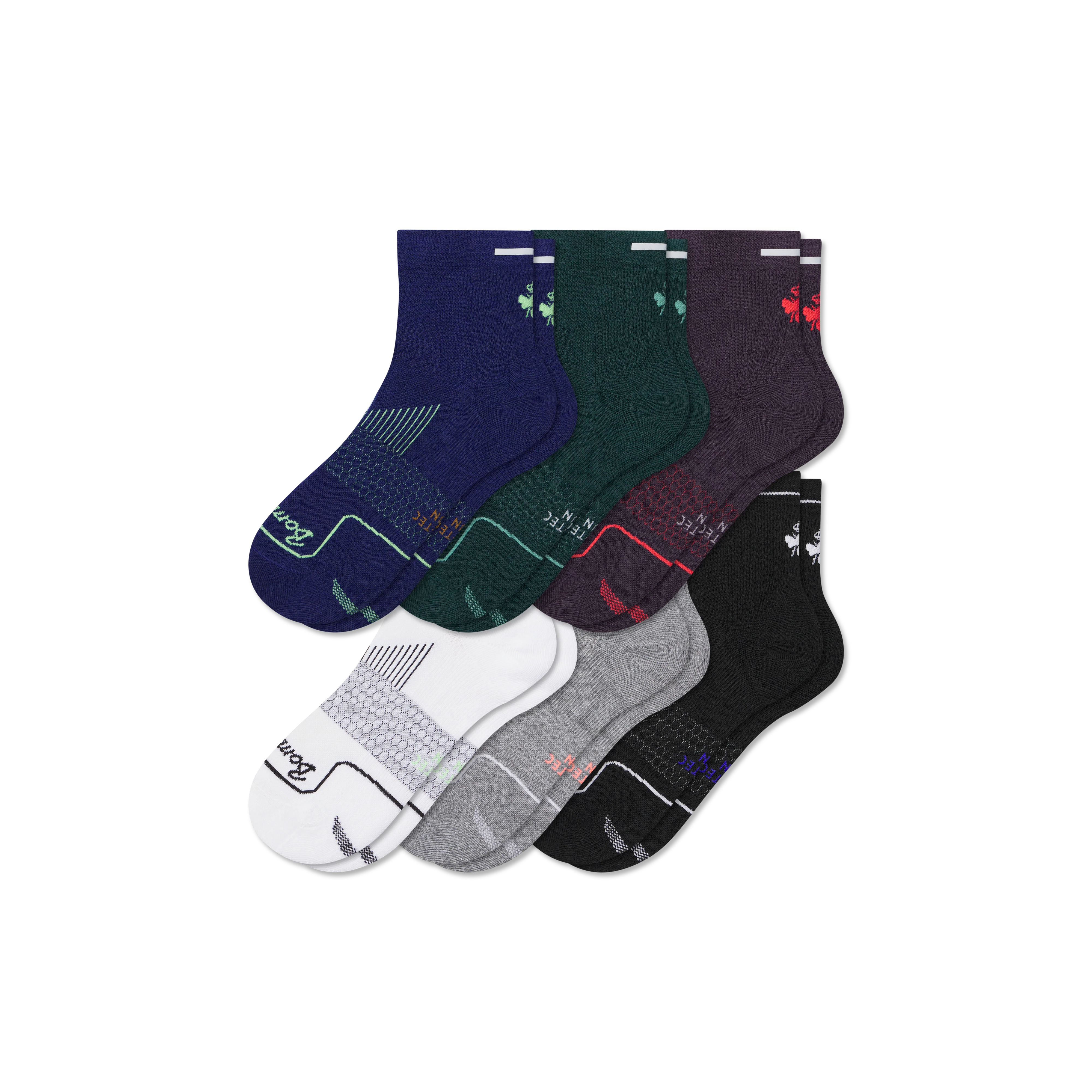 Men's Run Quarter Sock 6-Pack - Image 12