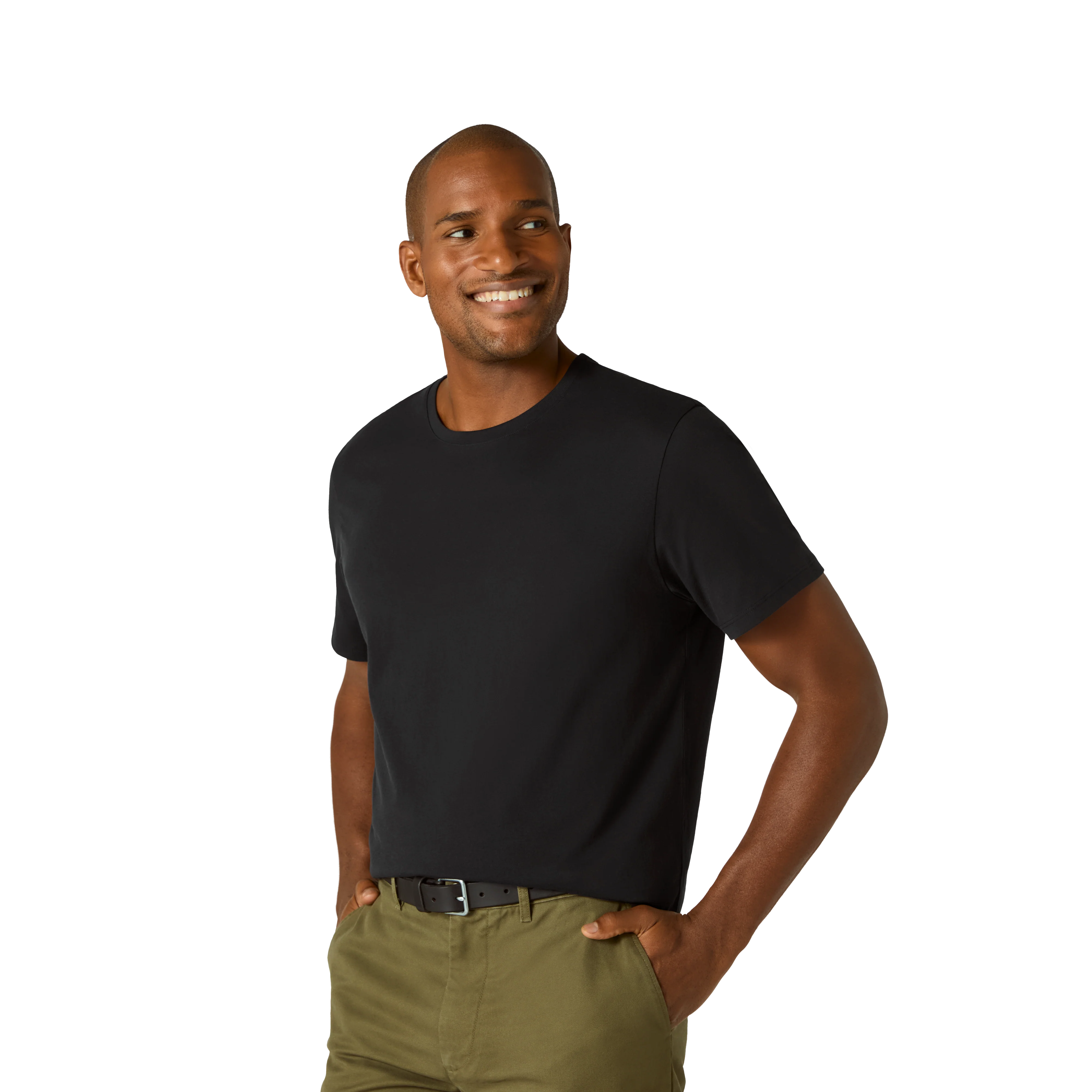 Men's Pima Cotton Slim Crew Neck T-Shirt 6-Pack - Image 4
