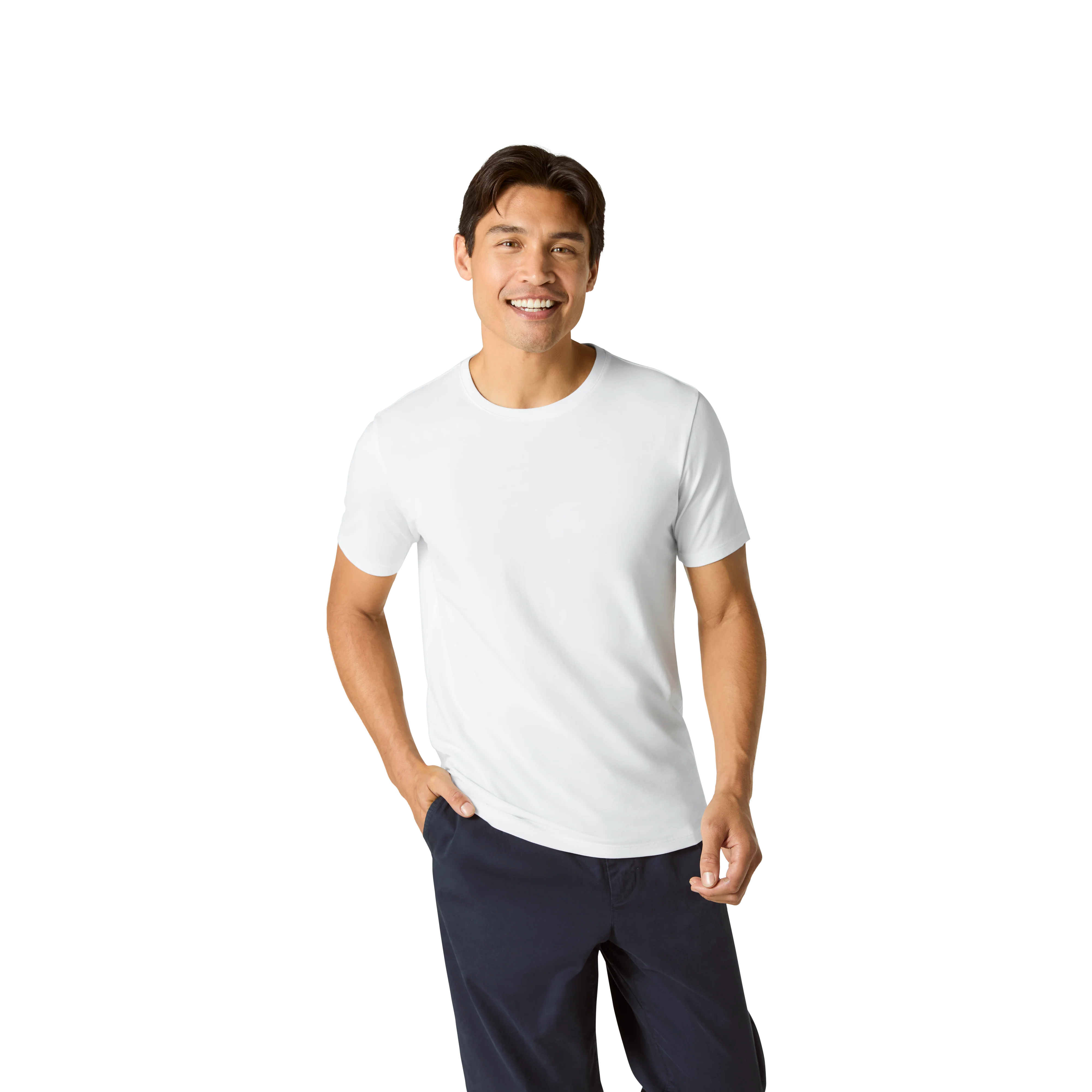 Men's Pima Cotton Slim Crew Neck T-Shirt 6-Pack - Image 5