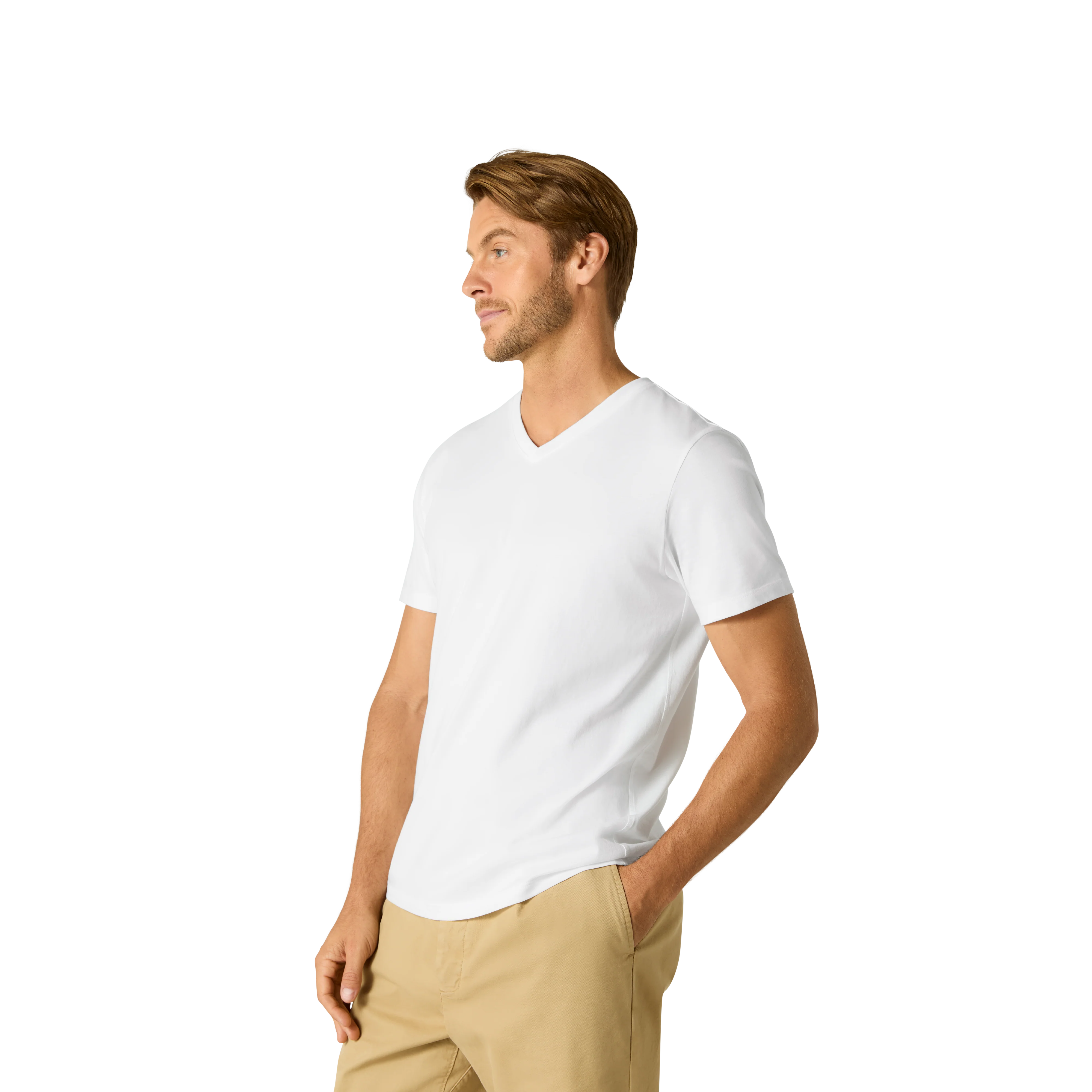 Men's Pima Cotton V-Neck T-Shirt 3-Pack - Image 8
