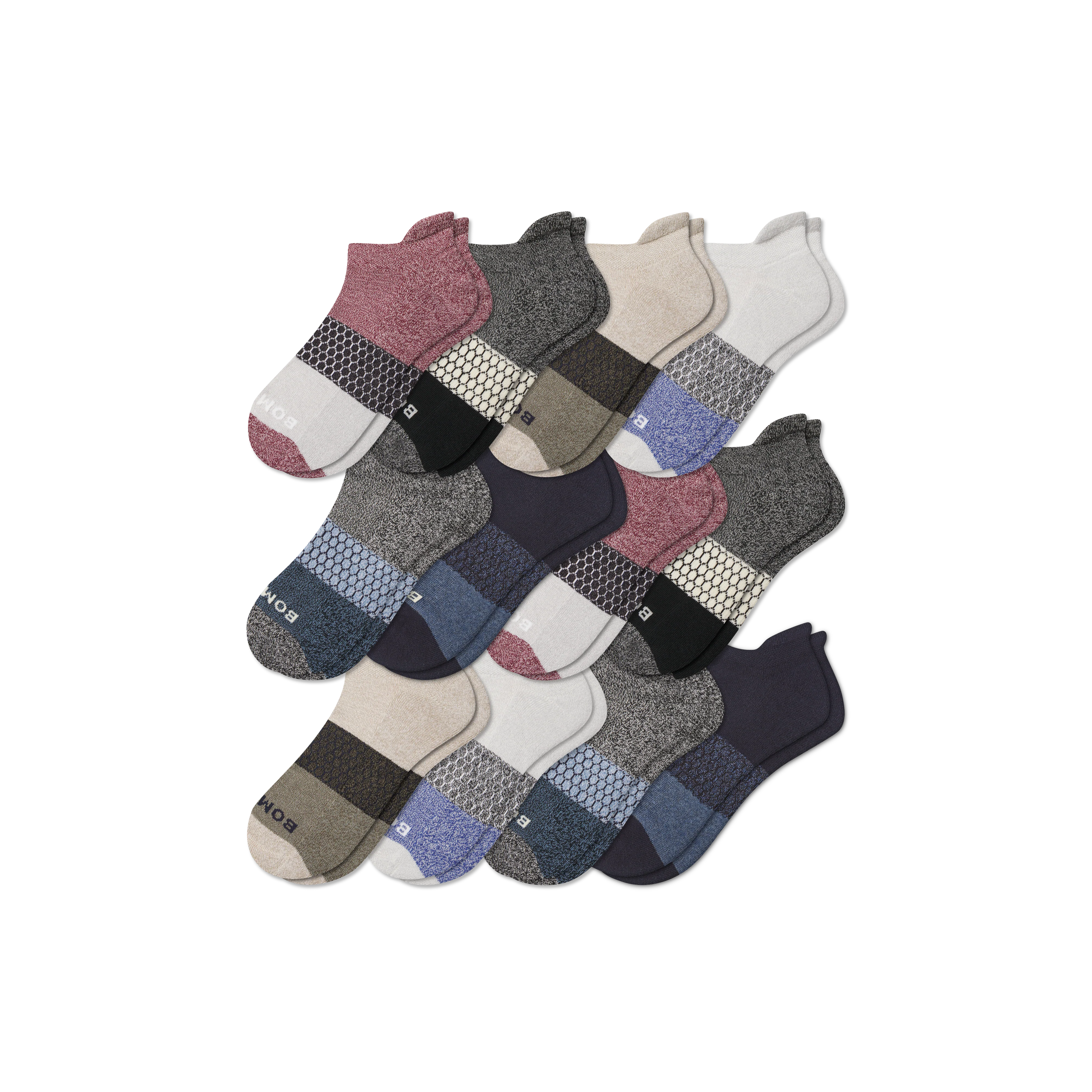 Men’s Tri-Block Ankle Sock 12-pack