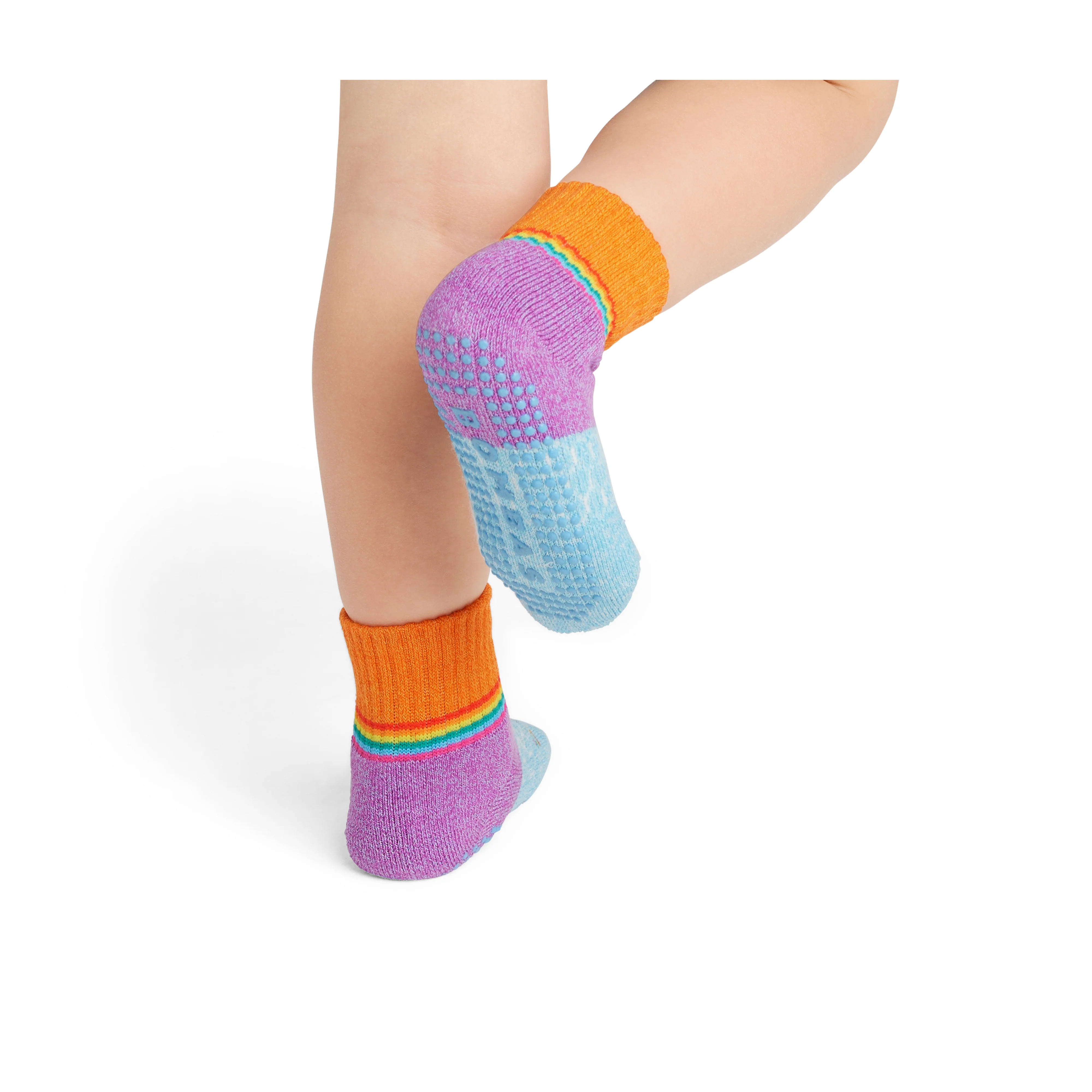 Toddler Tri-Block Pride Gripper Calf Sock 4-Pack - Image 5
