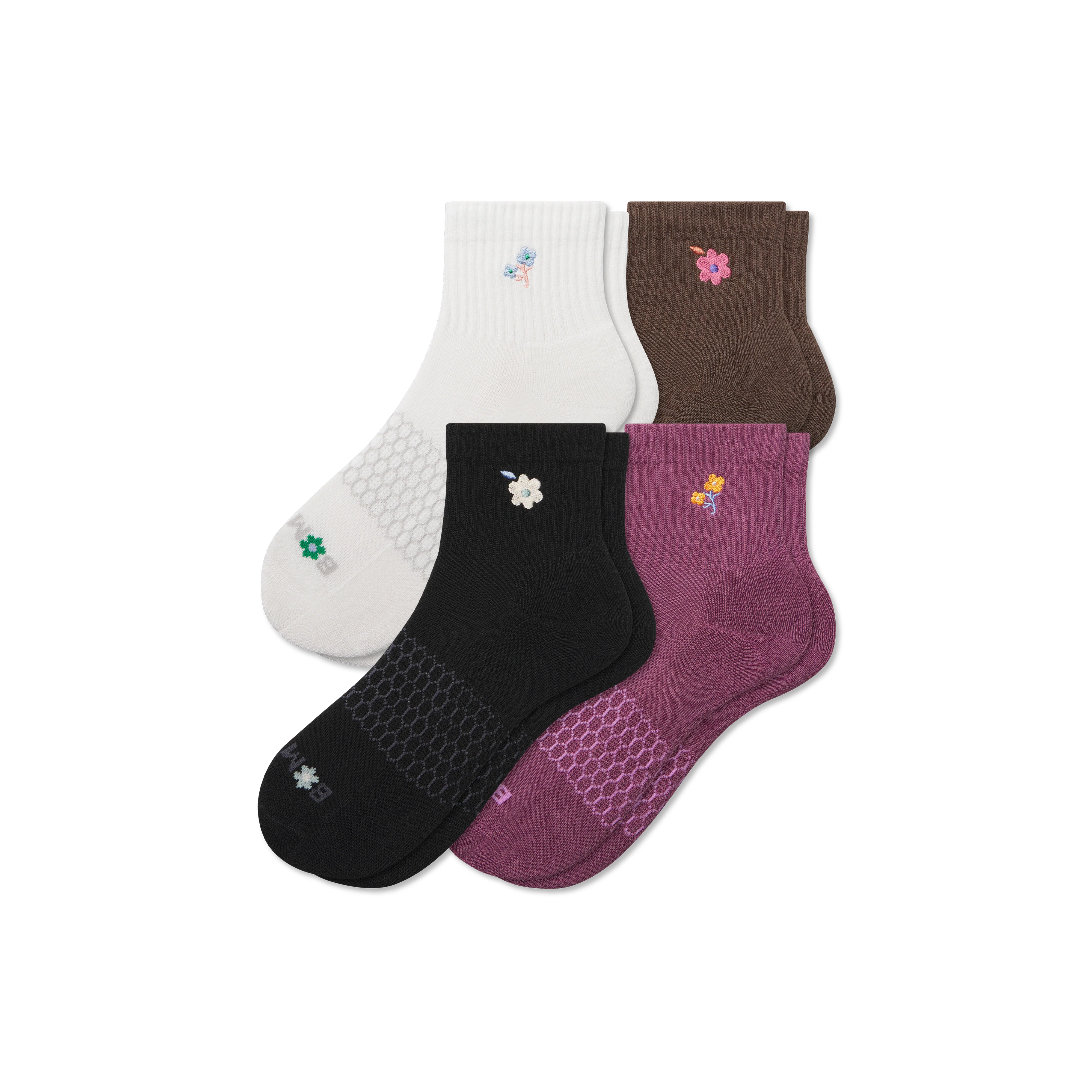 Women's Garden Party Quarter Sock 4-Pack - Image 8