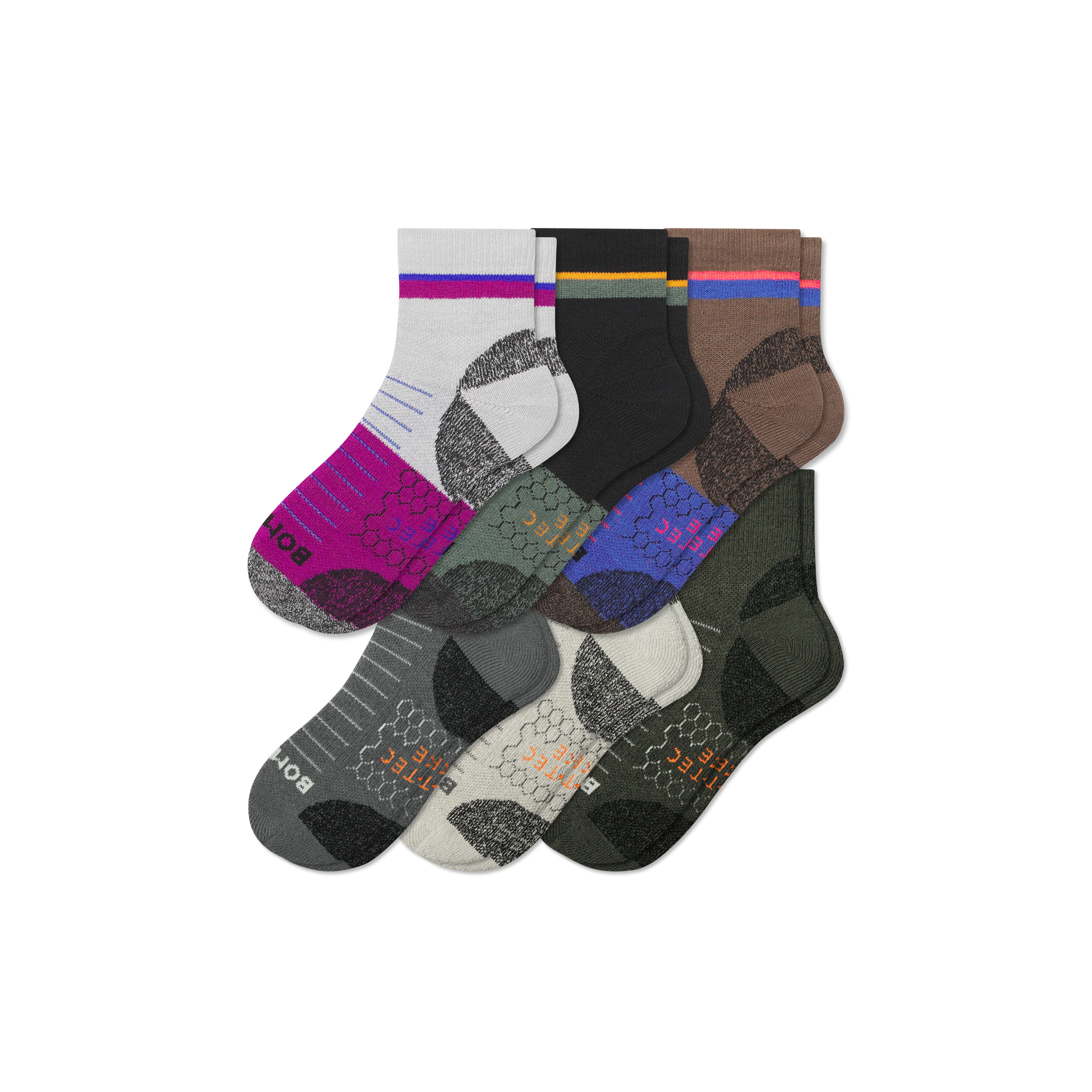 Women's Hiking Quarter Sock 6-Pack - Image 21