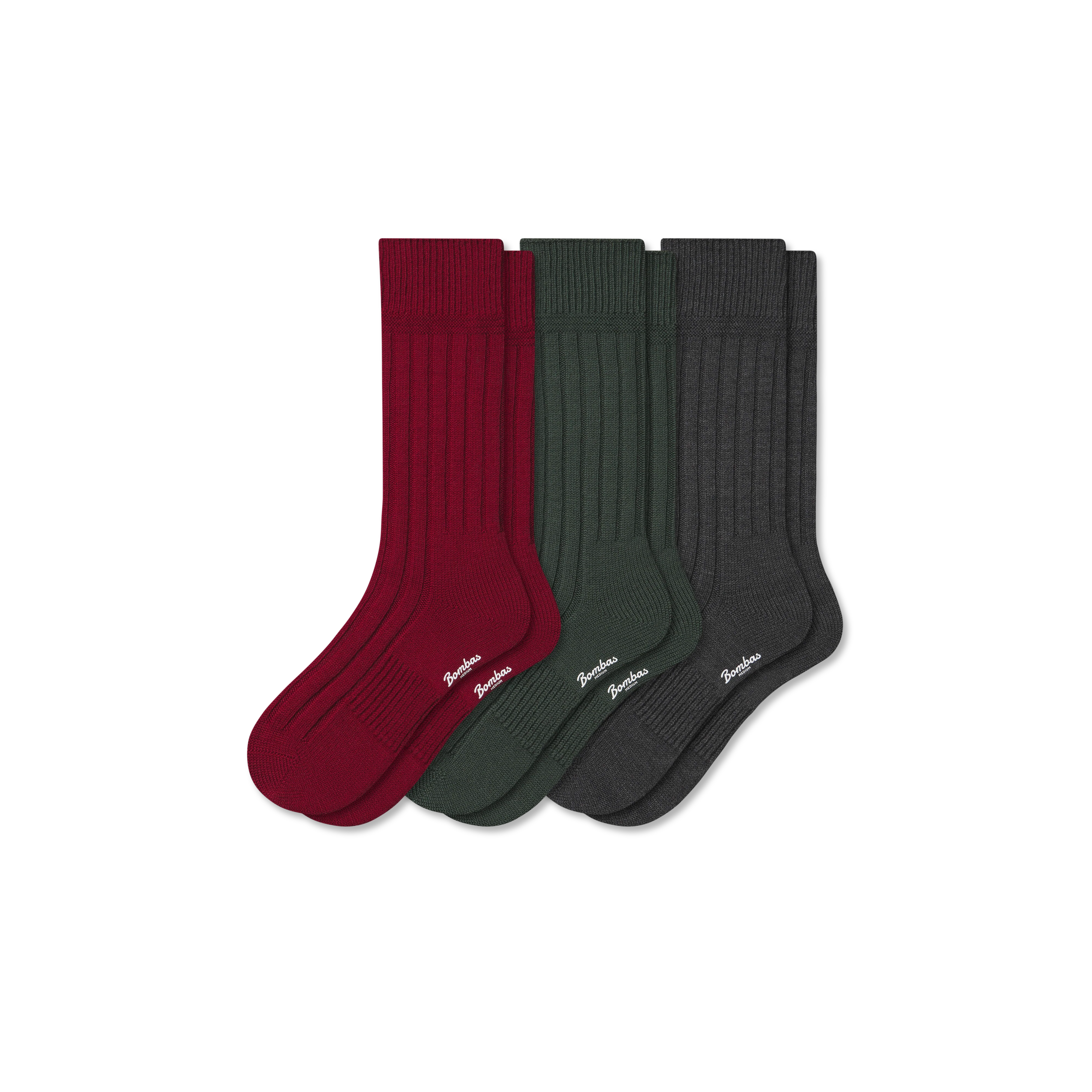 Women's Merino Cashmere Blend Rib Calf Sock 3-Pack - Image 9
