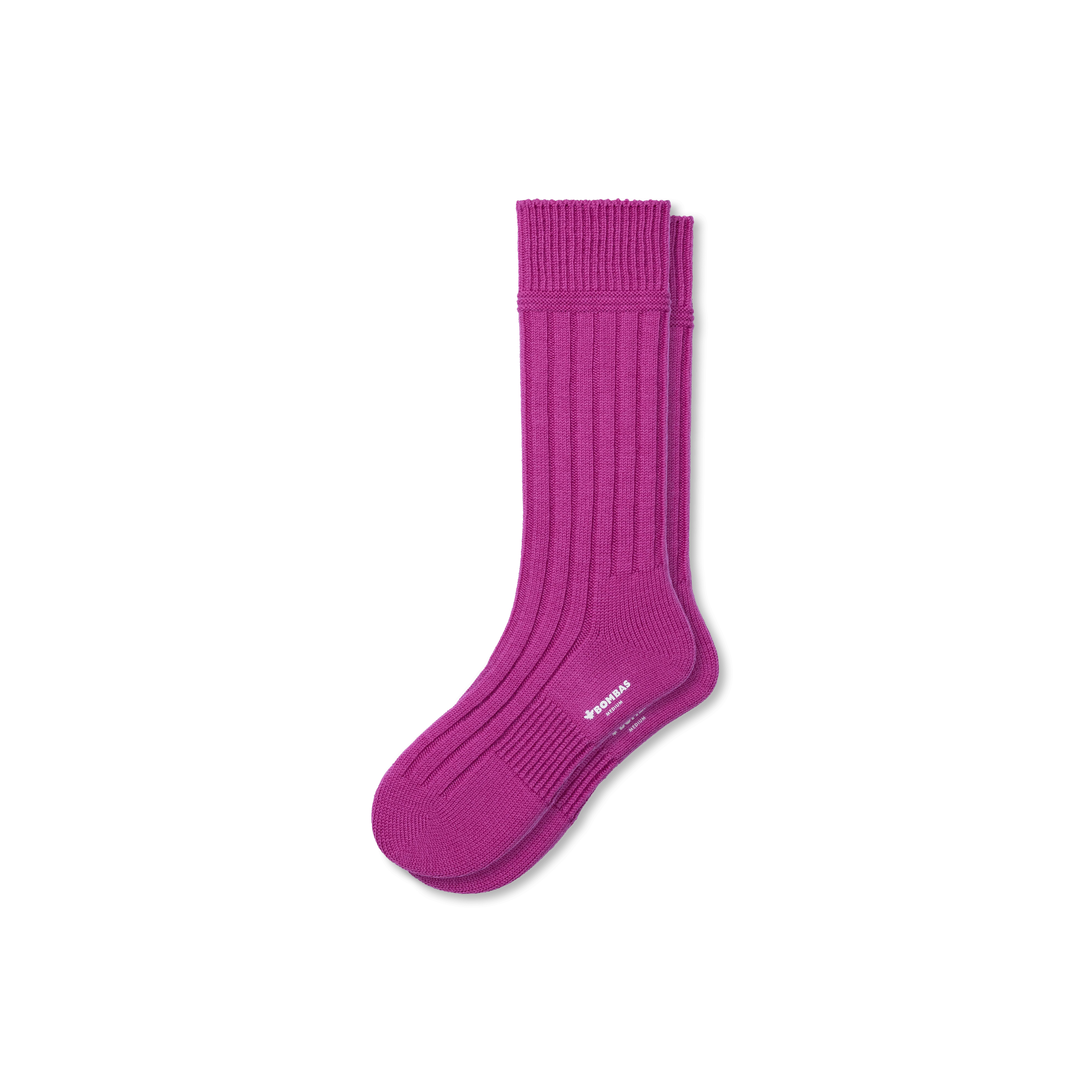 Women's Merino Cashmere Blend Rib Calf Socks - Image 20