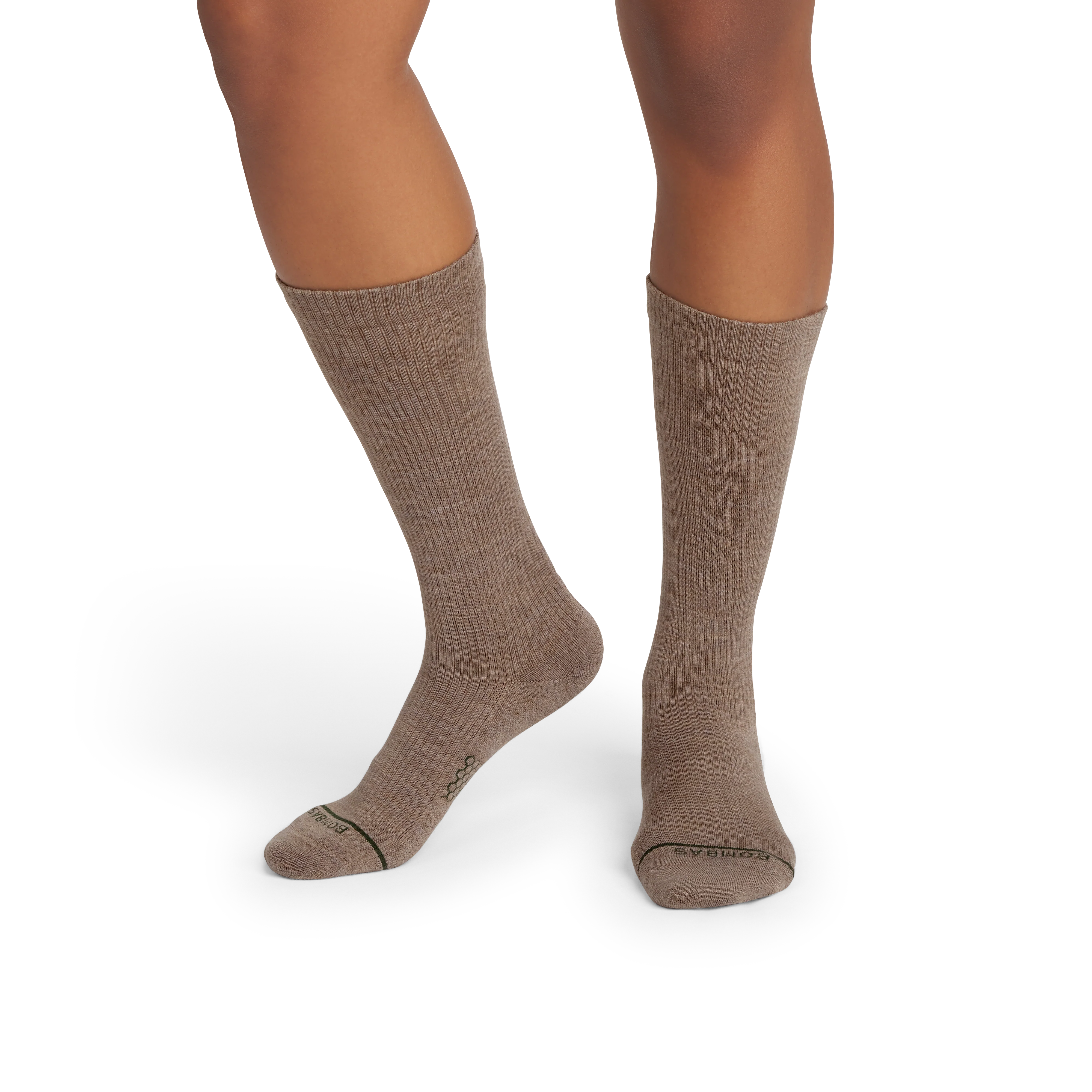Women's Merino Wool Blend Modern Rib Calf Socks - Image 5