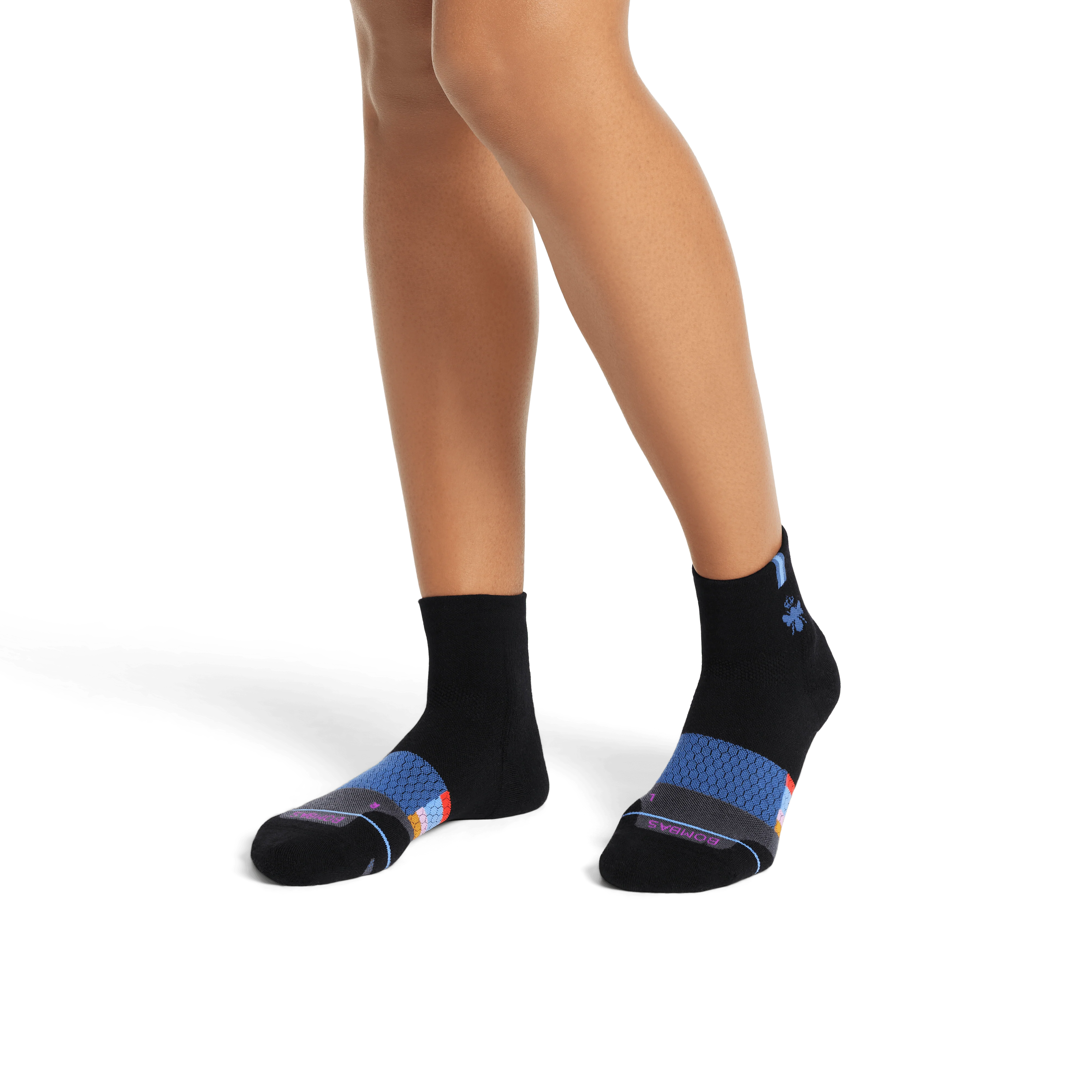 Women's Merino Wool Blend Run Quarter Socks - Image 17