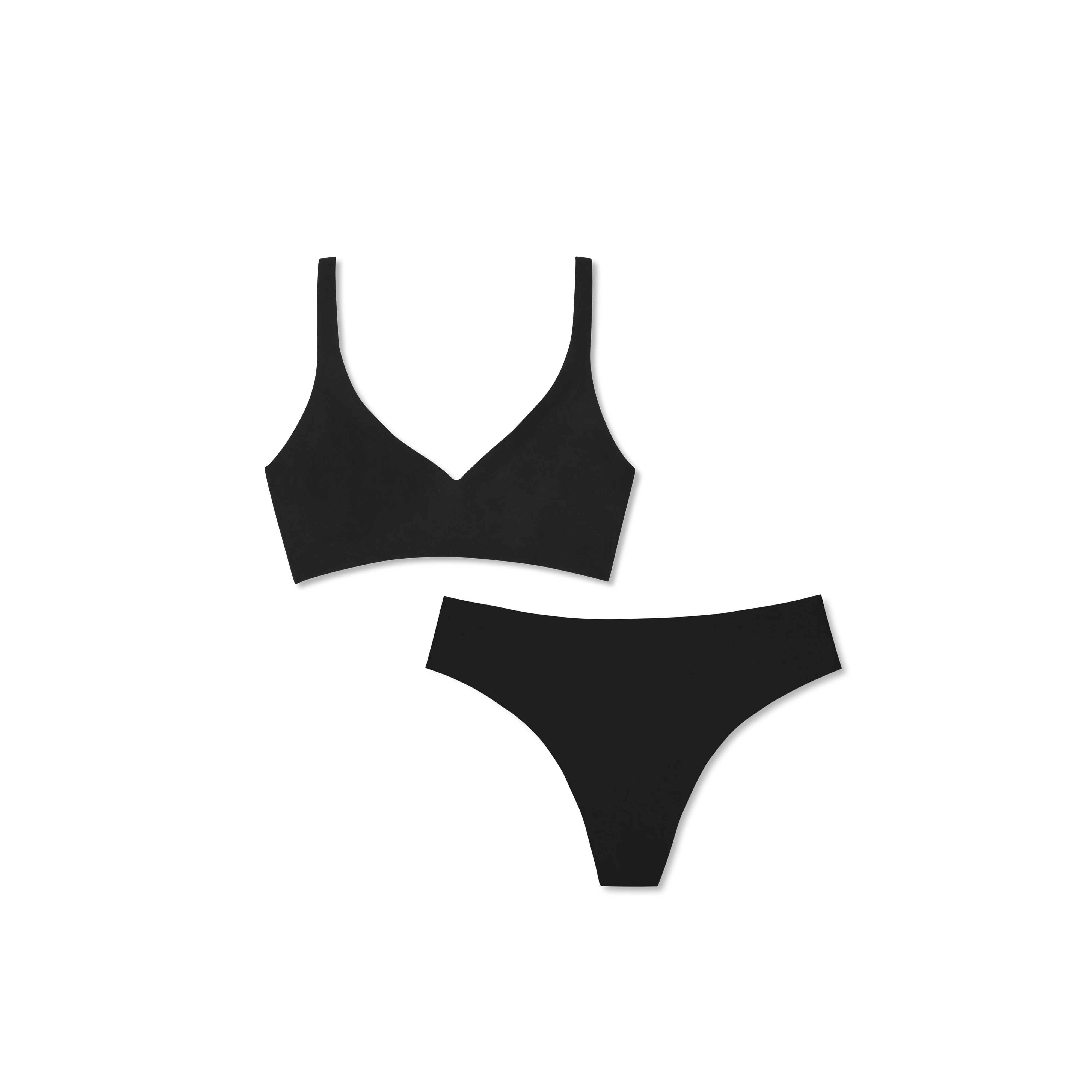 Women’s No Show Plunge Bralette + Thong Pack - Image 18