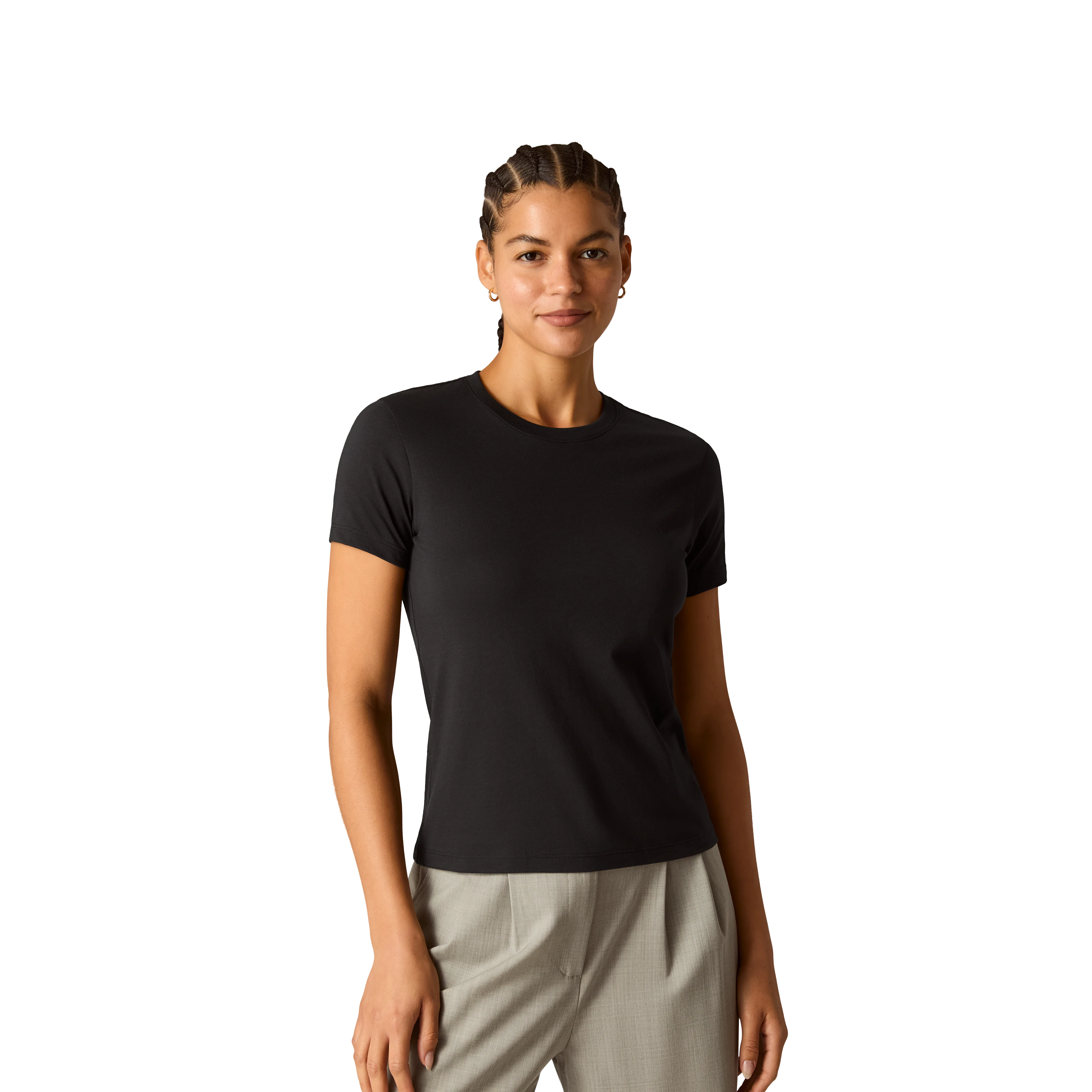 Women's Pima Cotton Slim Crew Neck T-Shirt 6-Pack - Image 6