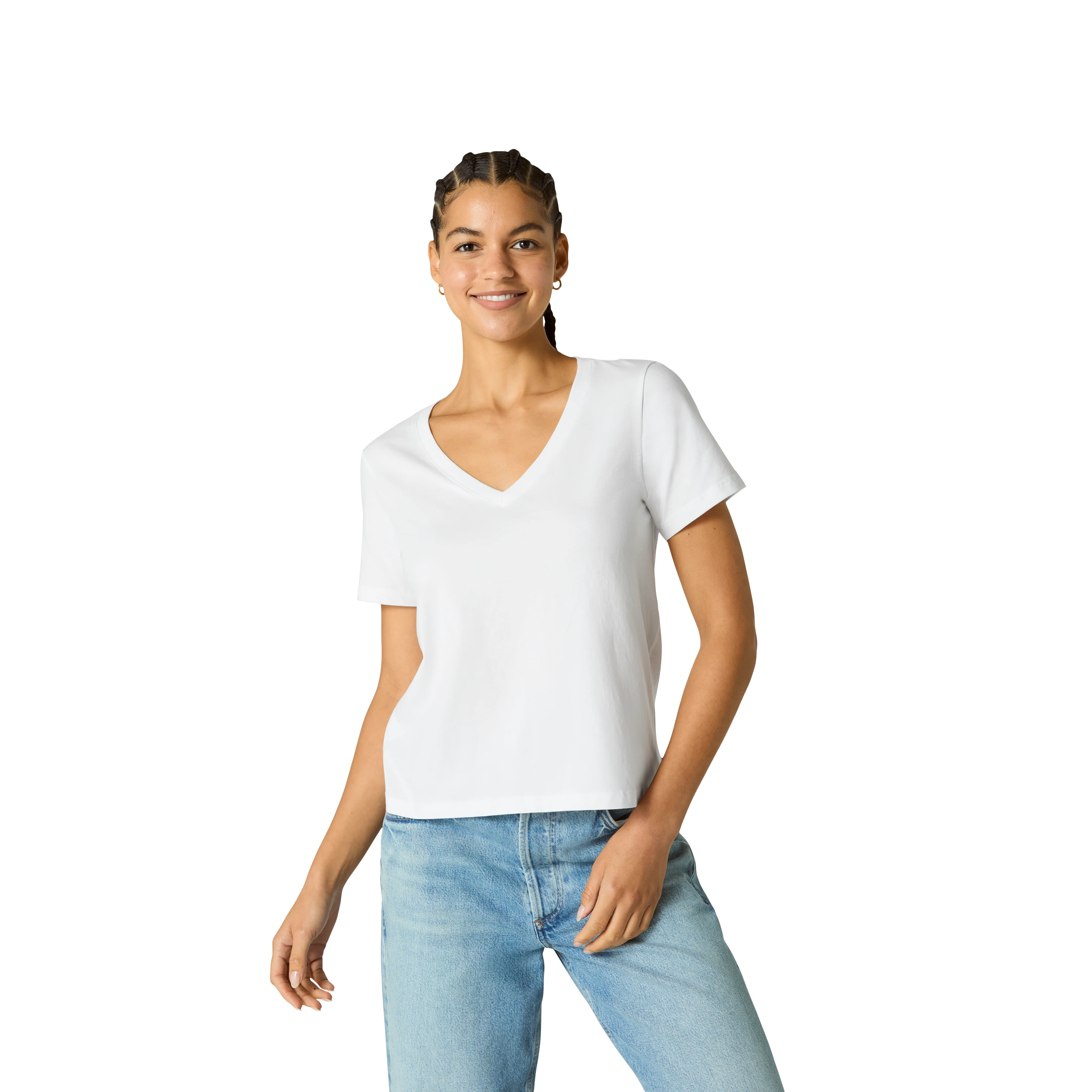 Women's Pima Cotton V-Neck T-Shirt - Image 30