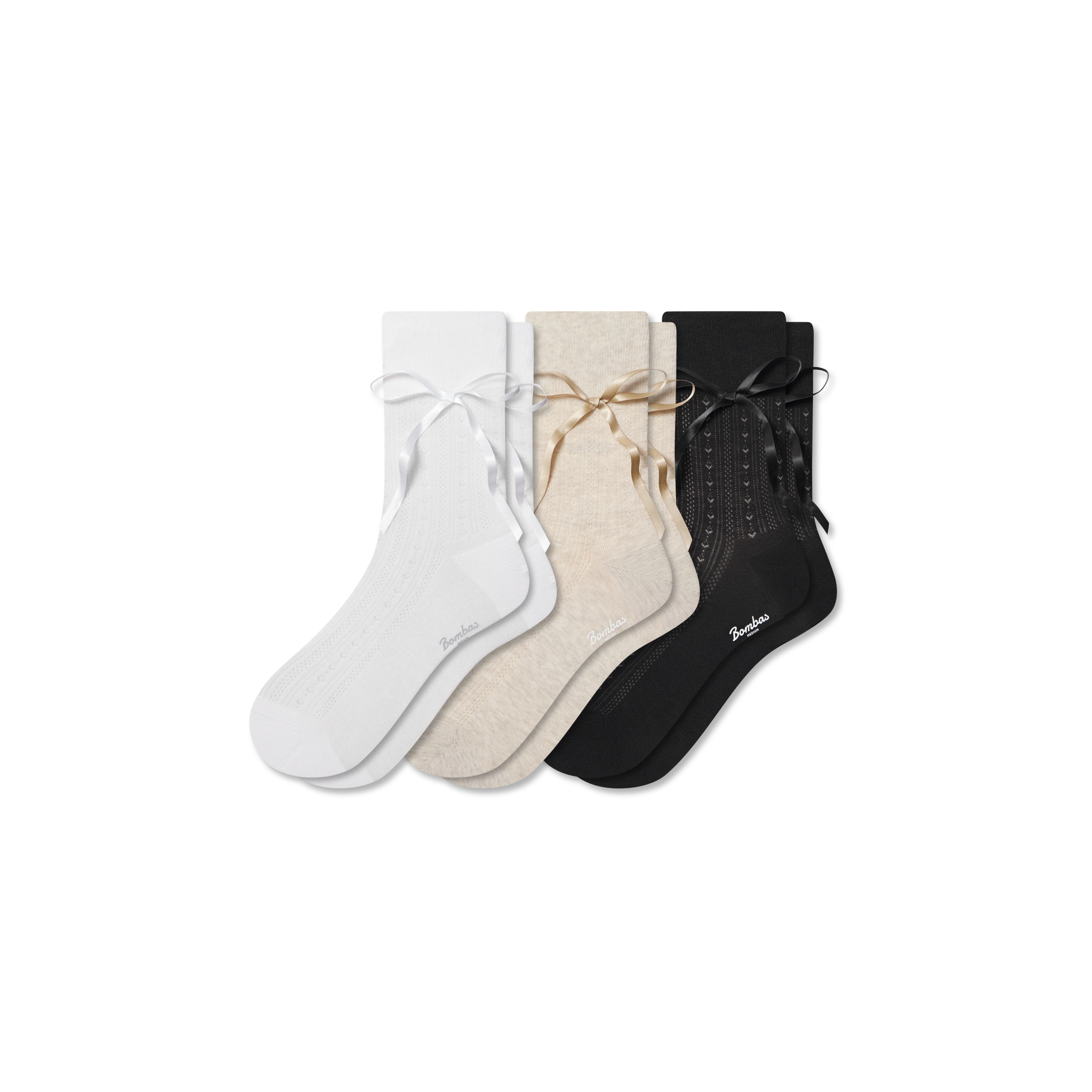 Women’s Pointelle Bow Half Calf Sock 3-Pack - Image 8