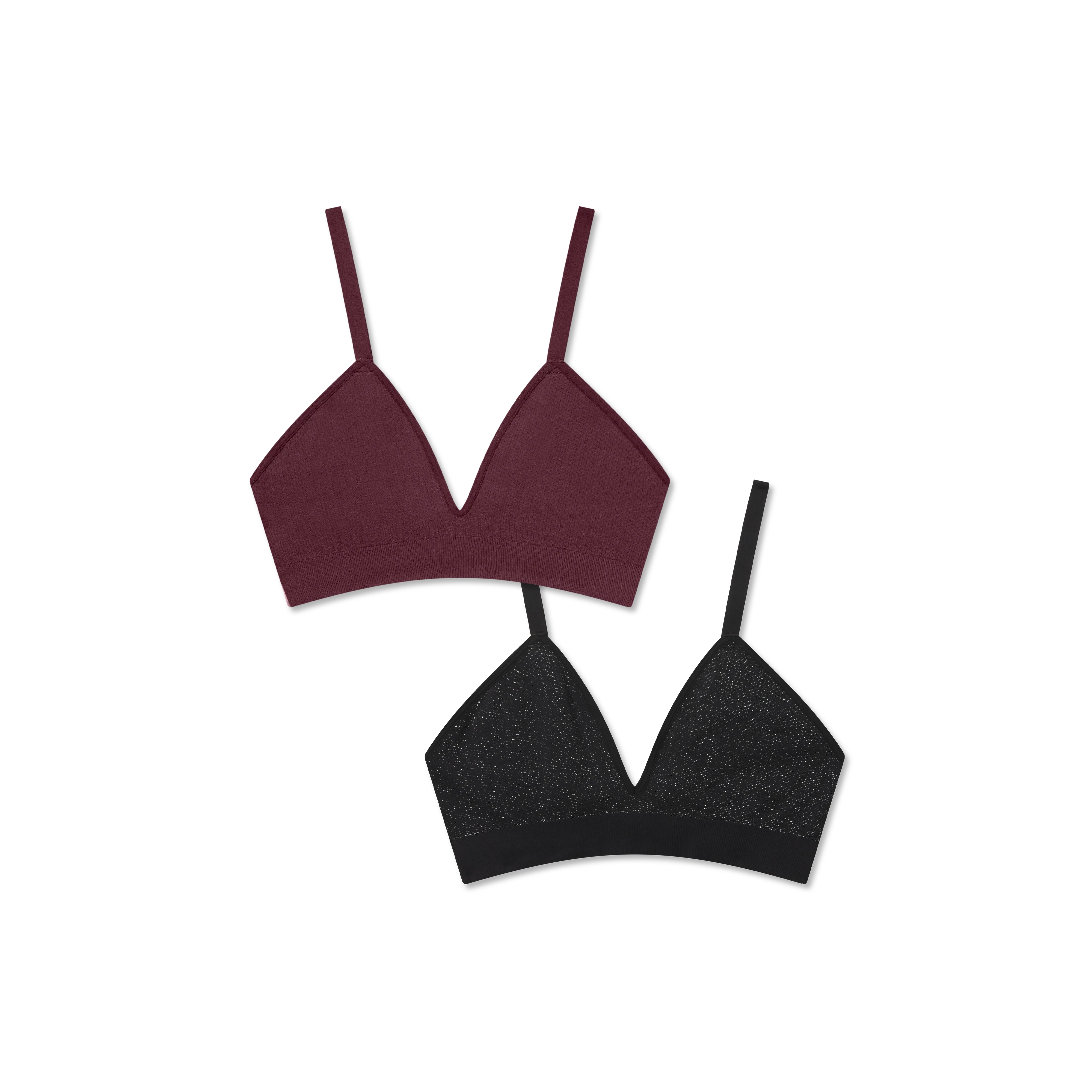 Women's Seamless Triangle Bralette 2-Pack - Image 28