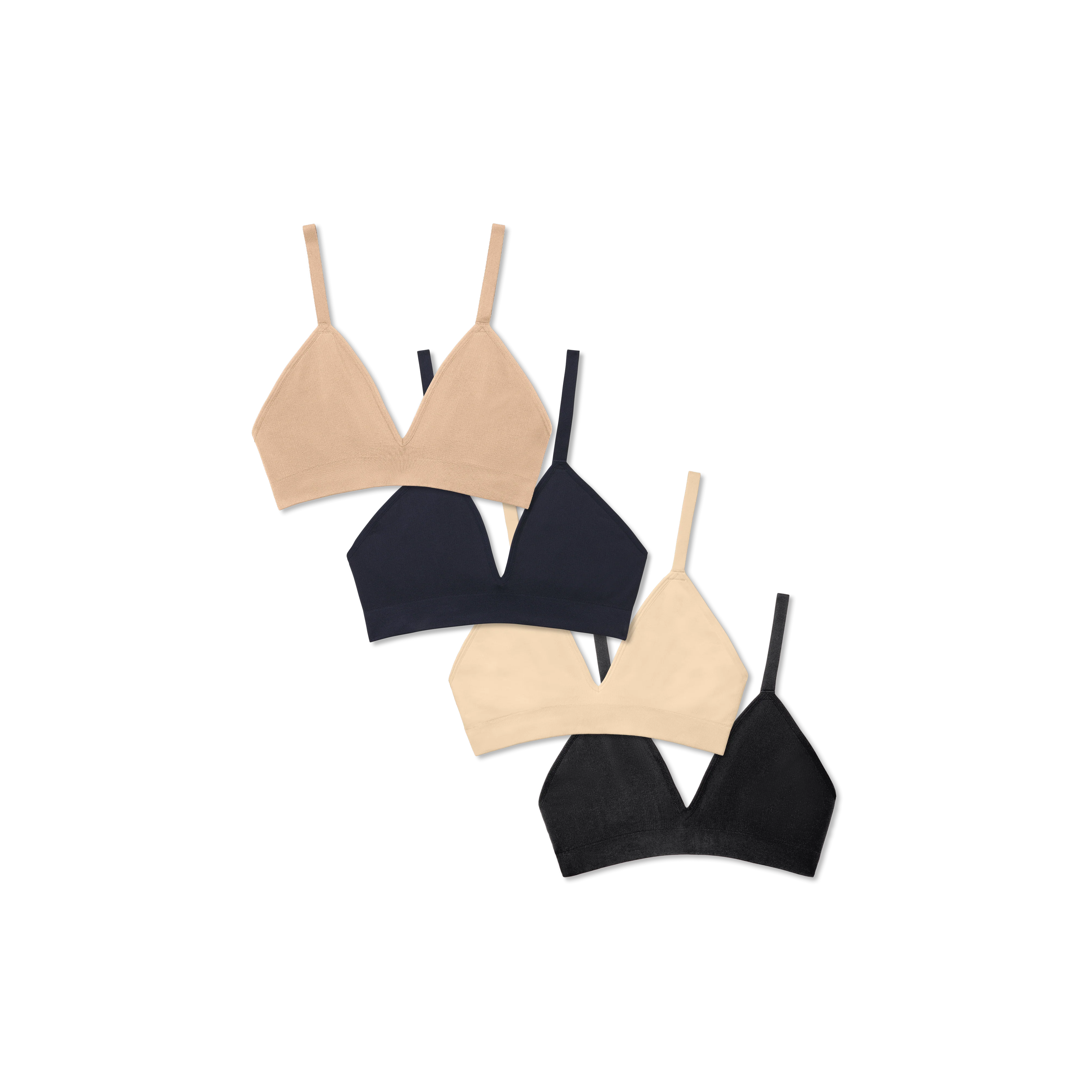 Women's Seamless Triangle Bralette 4-Pack - Image 17
