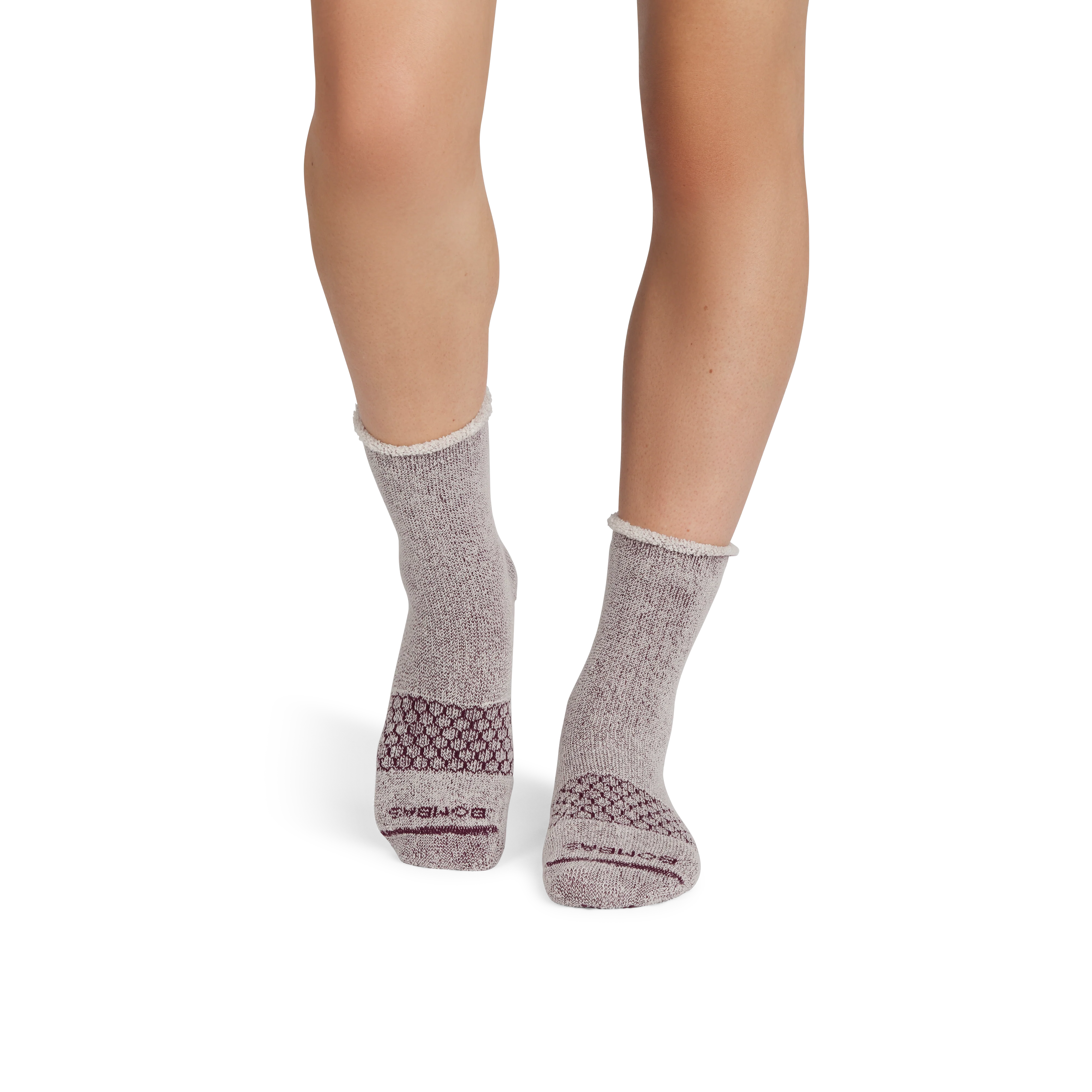 Women’s Roll-Top Merino Blend Gripper House Sock 3-Pack - Image 3