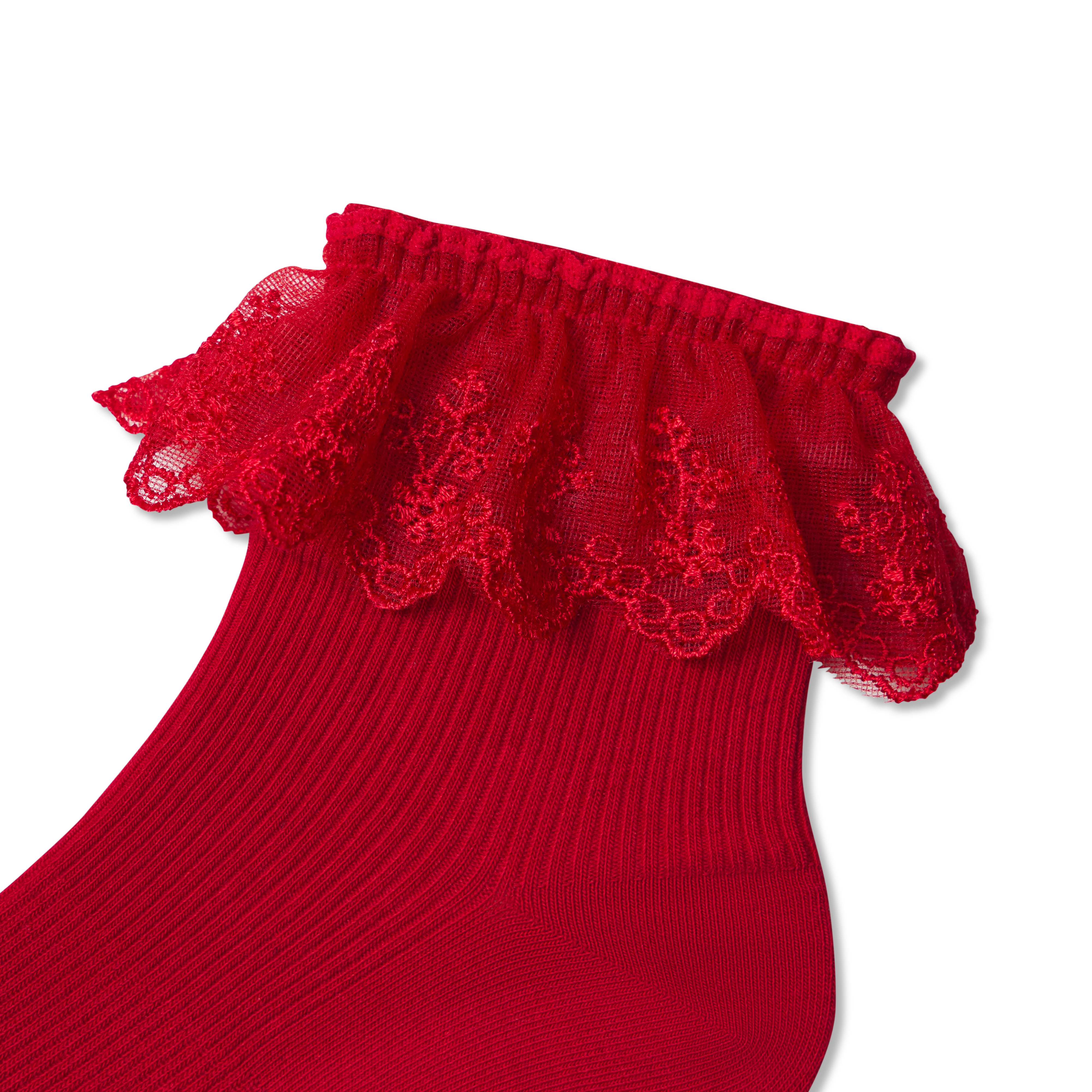 Women's Ruffle Lace Quarter Socks - Image 16