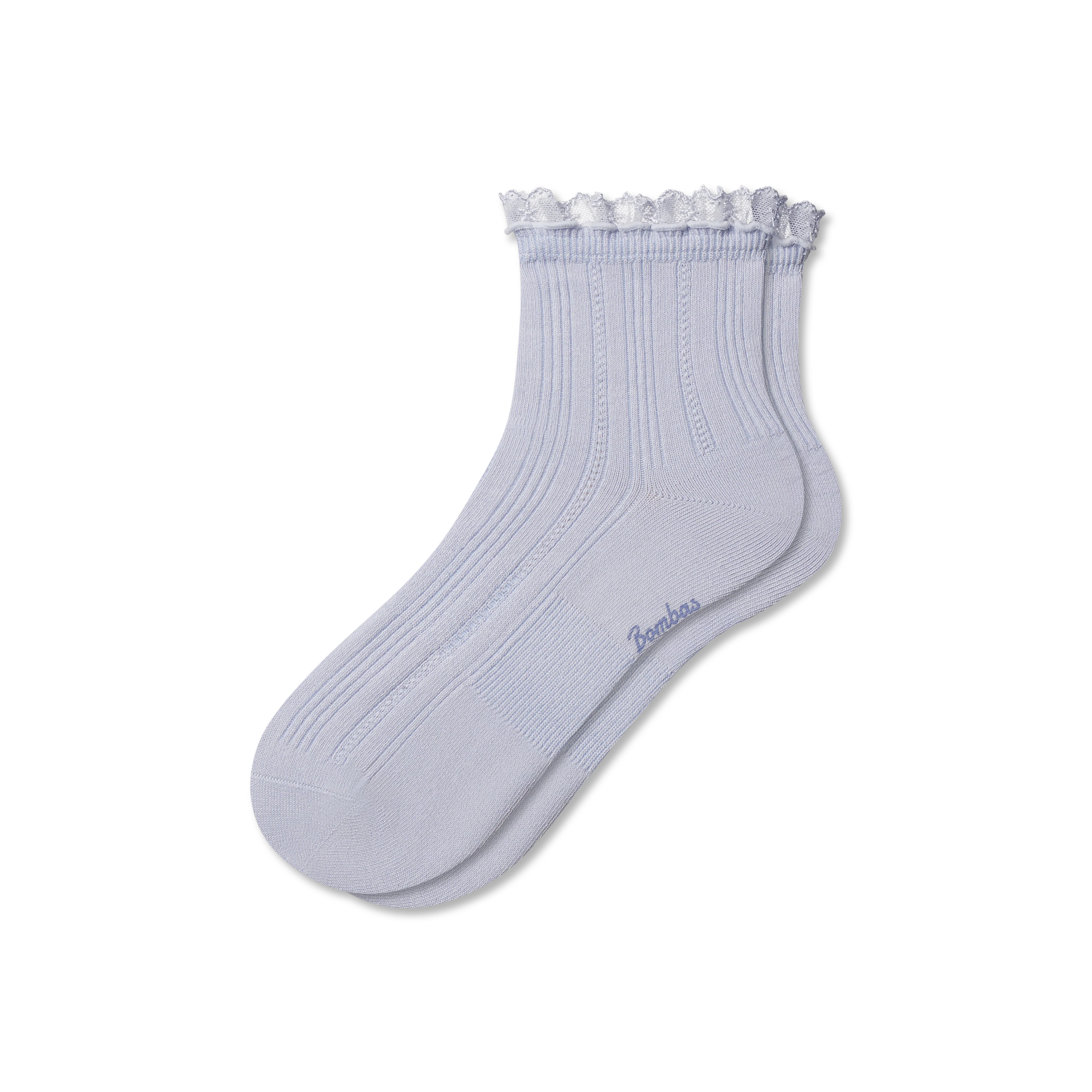 Women's Ruffle Lace Quarter Socks - Image 4