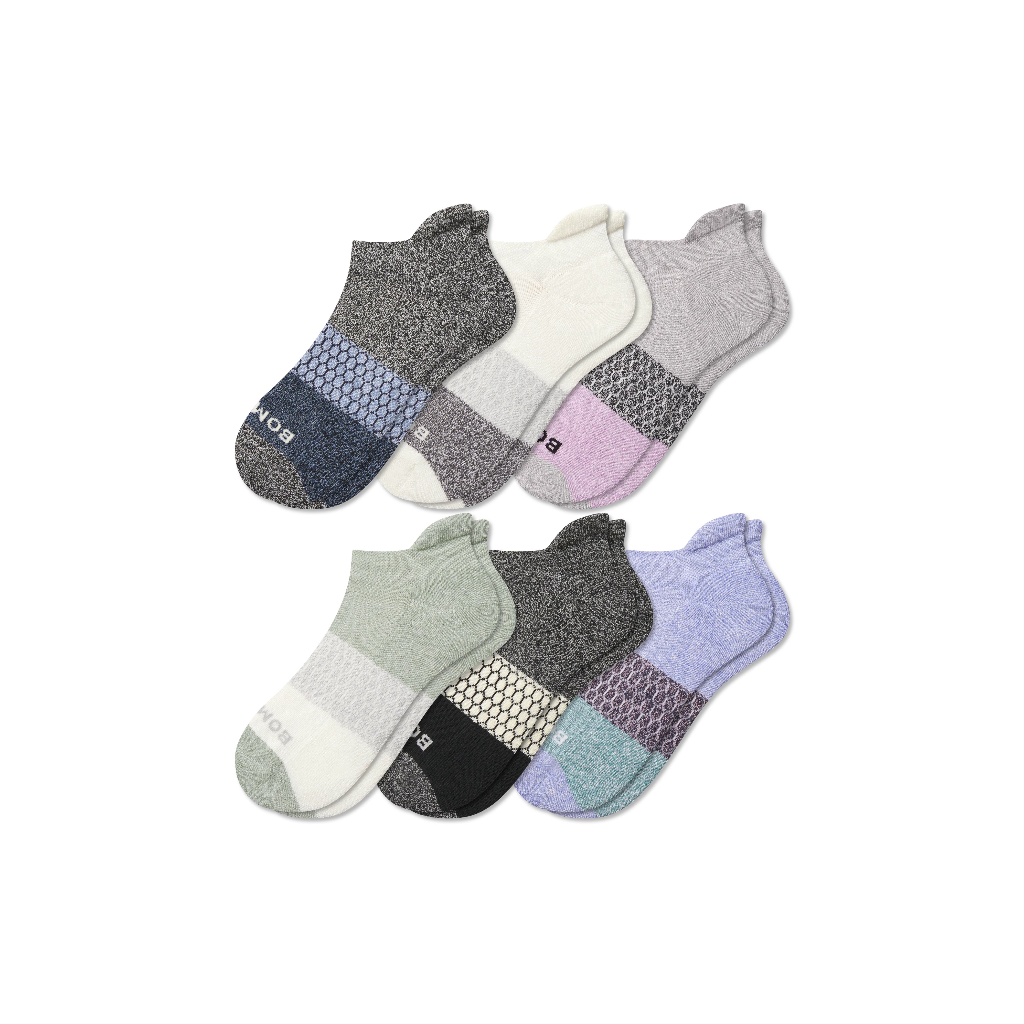 Youth Tri-Block Ankle Sock 6-Pack